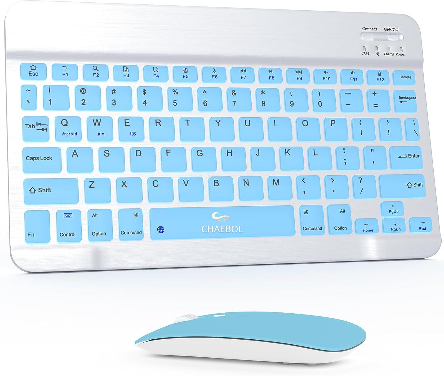 Image of Chaebol Wireless Keyboard and Mouse Combo, Rechargeable Battery, Bluetooth Bluetooth, Wireless Laptop-size Laptop Keyboard Compatible with Tablet, Desktop, iPad, Laptop (Dark Green)