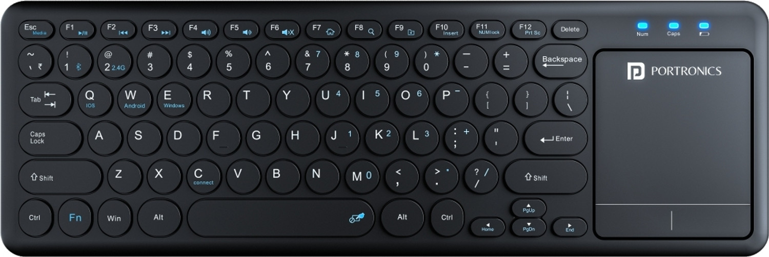 Image of Youthvilla M-01 Bluetooth Laptop-size Laptop Keyboard Compatible with Desktop, iPad, Laptop, Tablet, Mac (Multicolors)