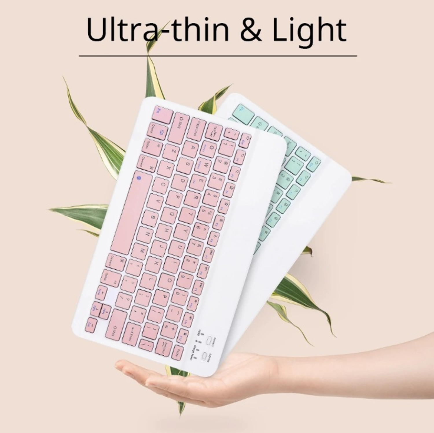 Image of king shine Mini KM Pink Gk0.0.0KG Bluetooth Laptop-size Laptop Keyboard Compatible with Desktop (Pink Gk0.0.0KG)