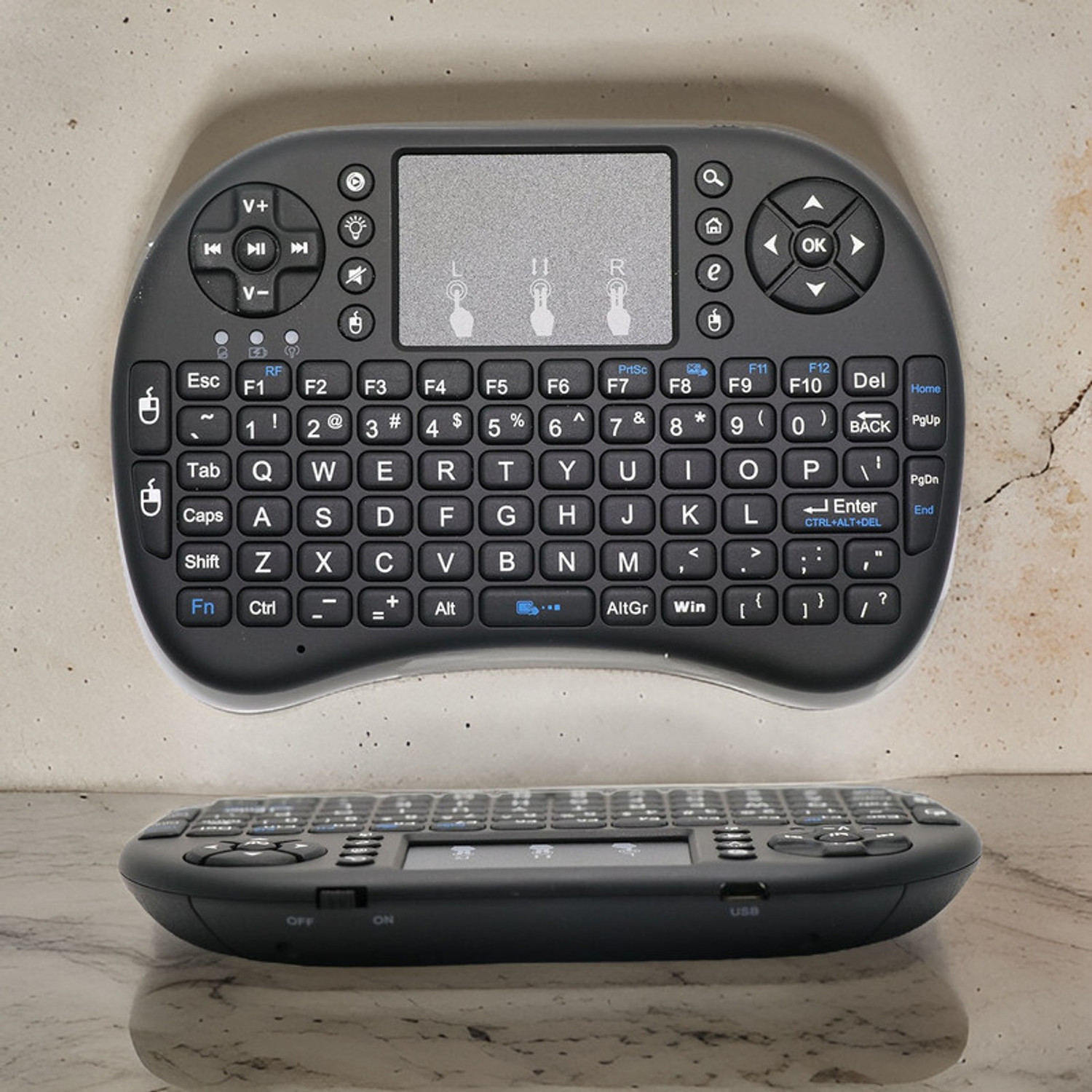 Image of Clairbell G16 Hard key Mini Home Theater Keyboard: Touchpad Included Smart Connector Handheld Laptop Keyboard Compatible with Desktop, Laptop, Mac (Black)