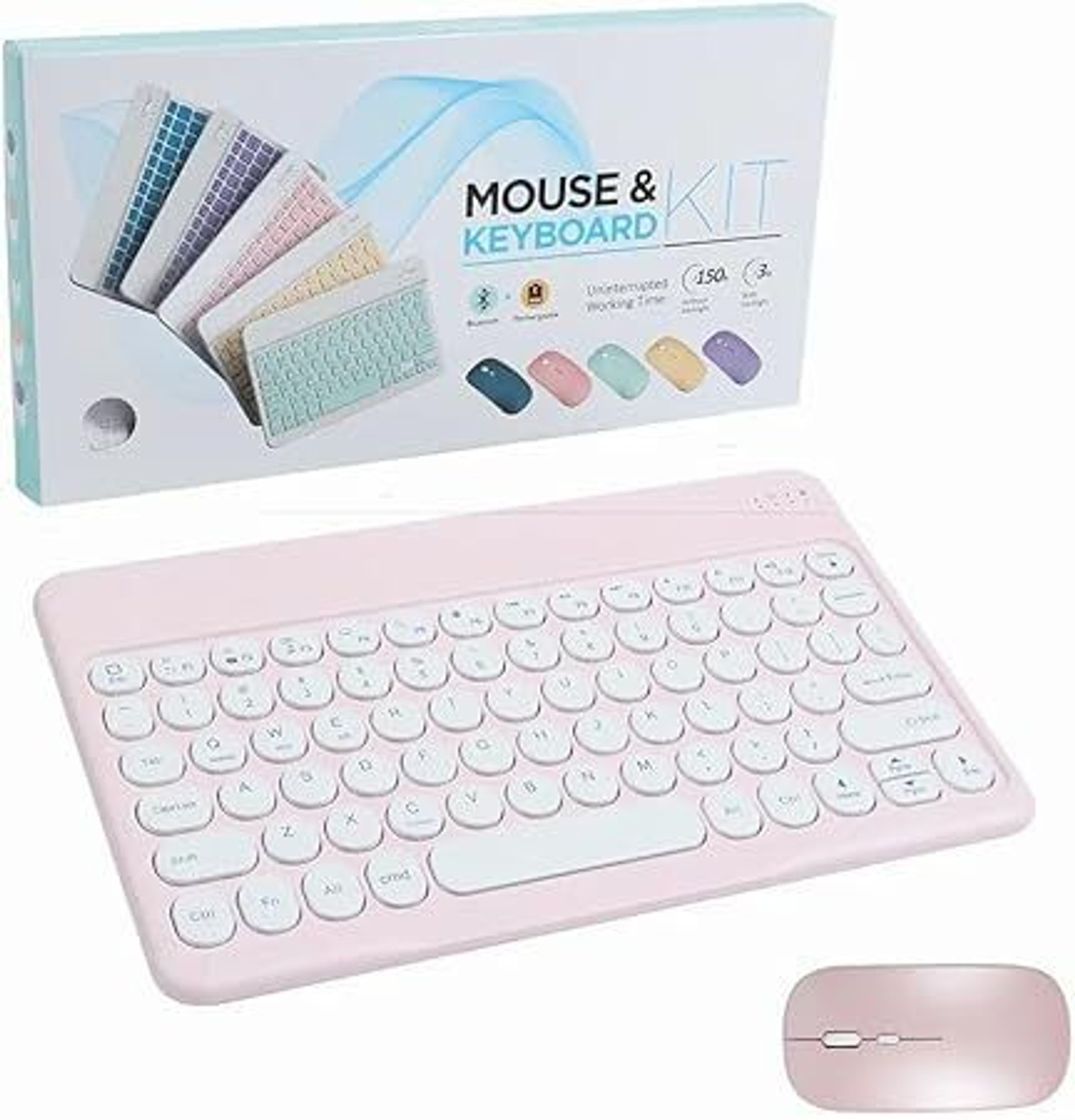 Image of Youthvilla M-01 Bluetooth Laptop-size Laptop Keyboard Compatible with Desktop, iPad, Laptop, Tablet, Mac (Multicolors)