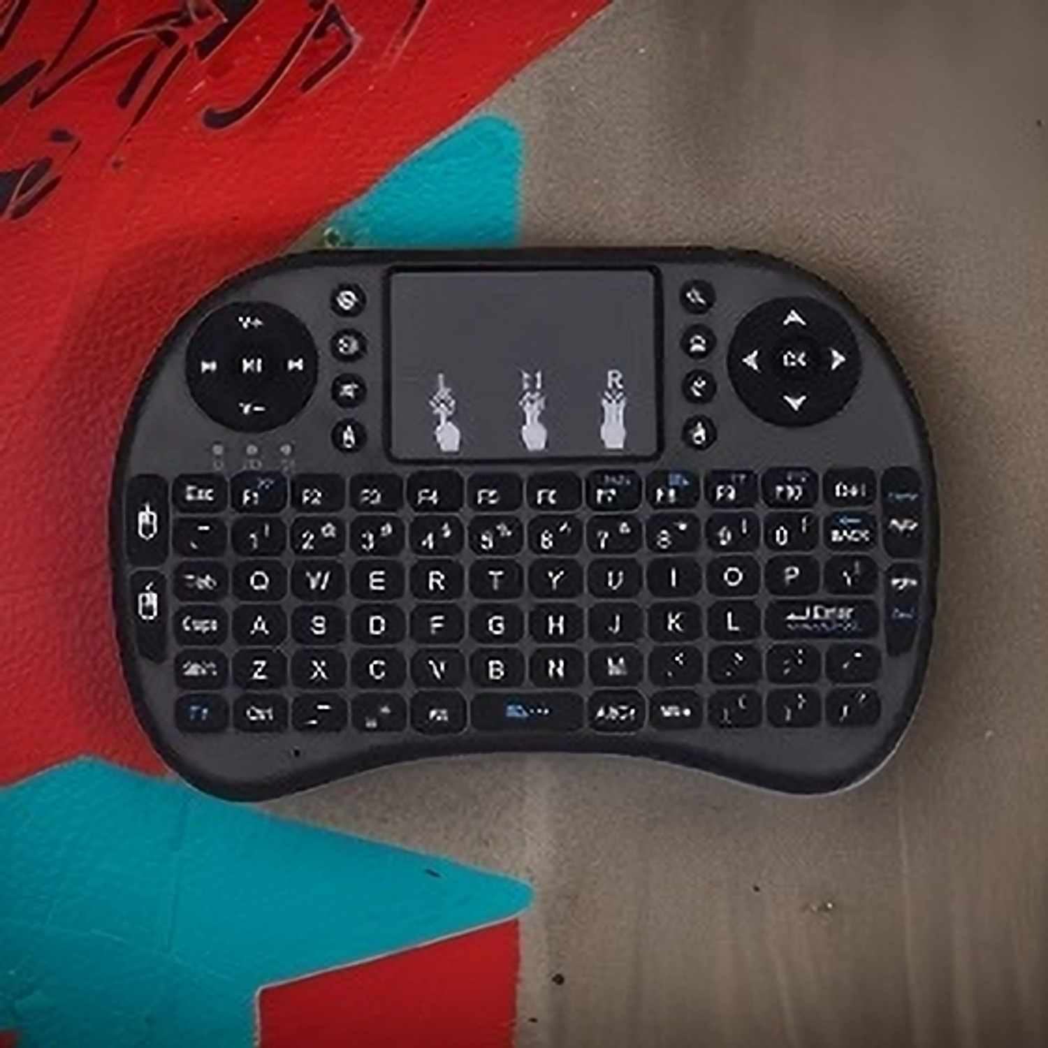 Image of FRONY D83 Hard key Mini Home Theater Keyboard: Touchpad Included Smart Connector Handheld Laptop Keyboard Compatible with Desktop, Laptop, Mac (Black)