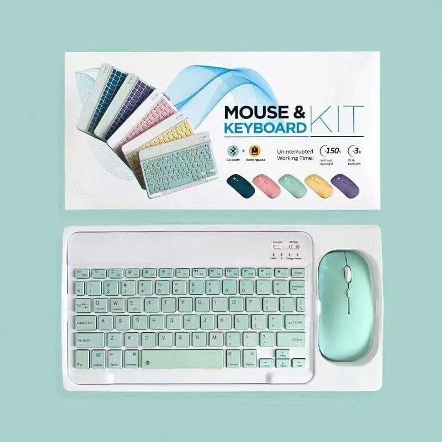 Image of Youthvilla M-01 Bluetooth Laptop-size Laptop Keyboard Compatible with Desktop, iPad, Laptop, Tablet, Mac (Multicolors)