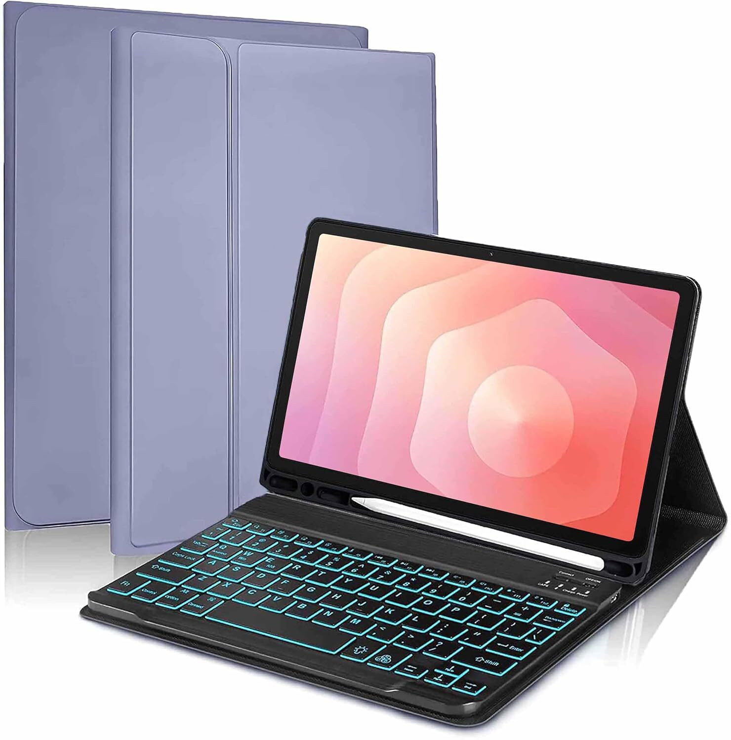 Image of ROQ Ultraslim Bluetooth, Wireless Handheld Tablet Keyboard Compatible with Desktop, Laptop, Tablet, iPad, Mac (White)
