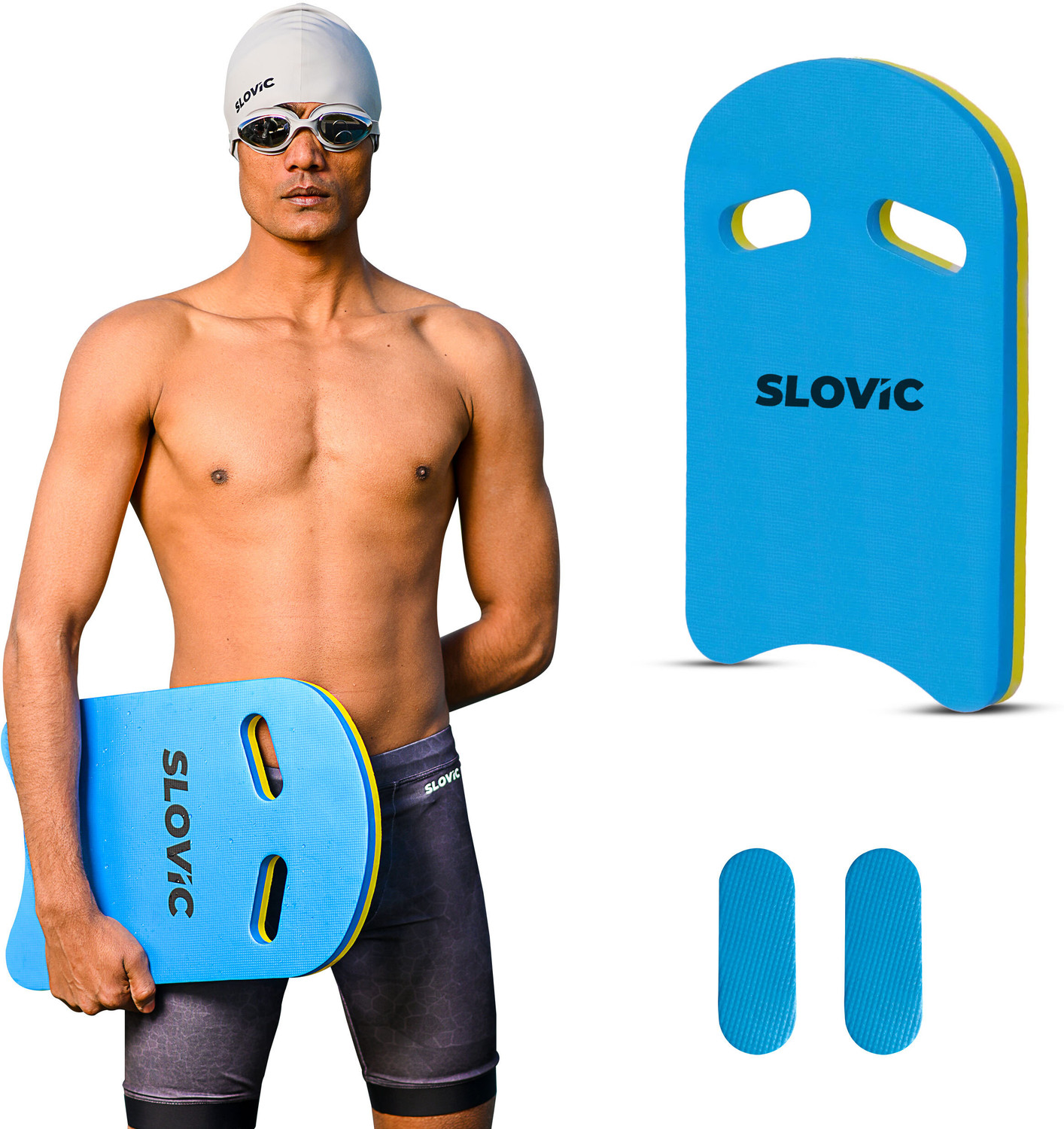 Image of Fitness Mantra Swimming Kick Board| Sports Swimming Float Pad| Beginners| Adults and Kids| Kickboard (Blue)