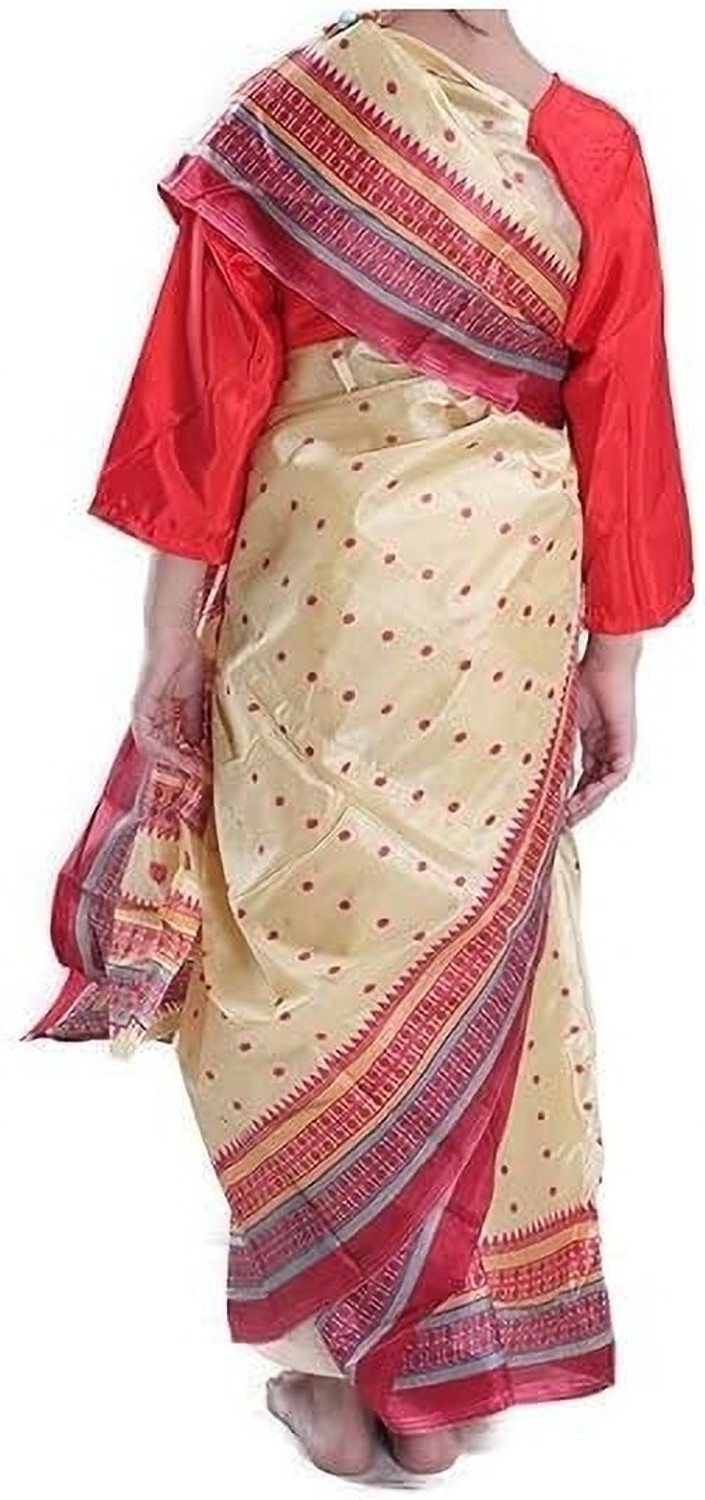 Image of KIDOSFANCYS TREND Bihu Assamese girl Saree State theme Fancy dress Kids Costume Wear