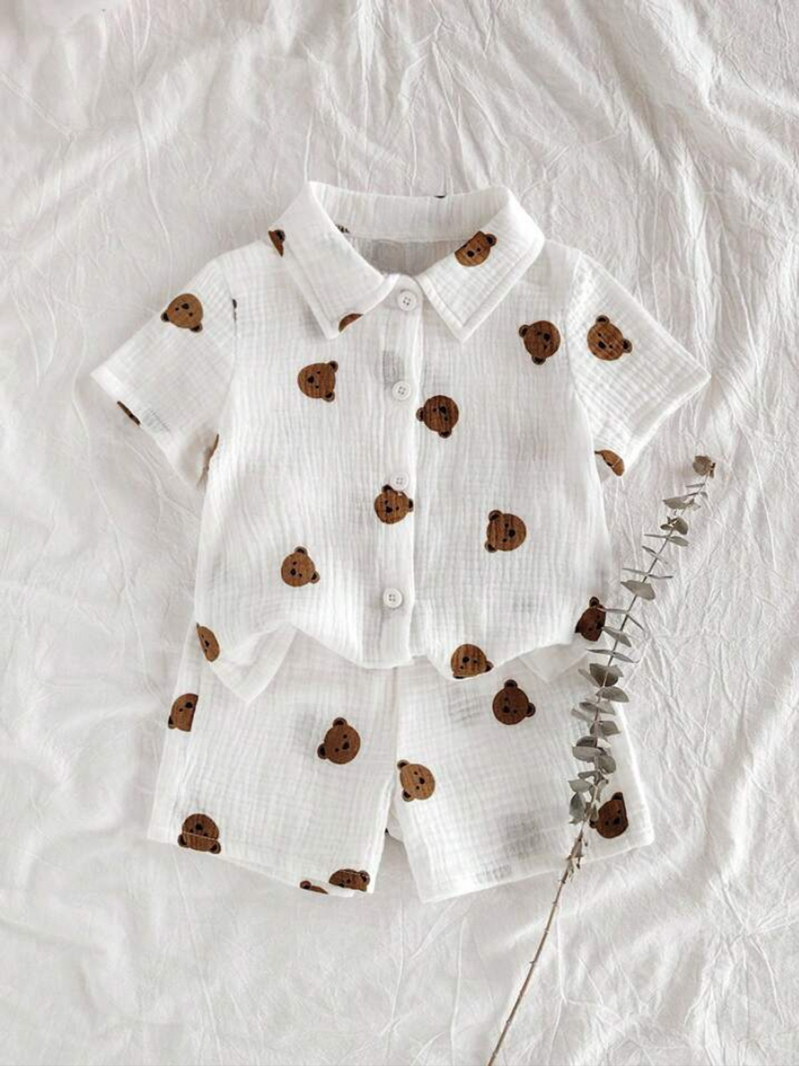 Image of The Fashion Prime Boys Party(Festive) Shirt Shorts (Cream 1)