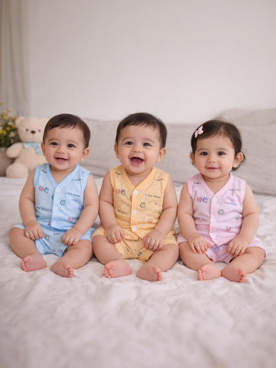 Image of MAHADEV SELECTION Baby Boys & Baby Girls Casual Top Shorts (Multicolor, Pack of 5)
