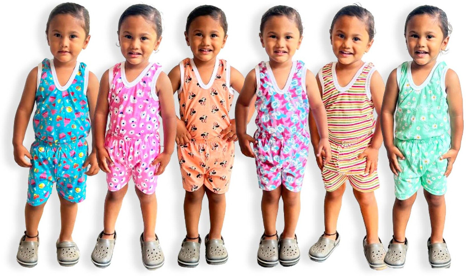 Image of Tiny Brezy Baby Boys & Baby Girls Party(Festive) Shirt Shorts (RIMZIM MULTY)