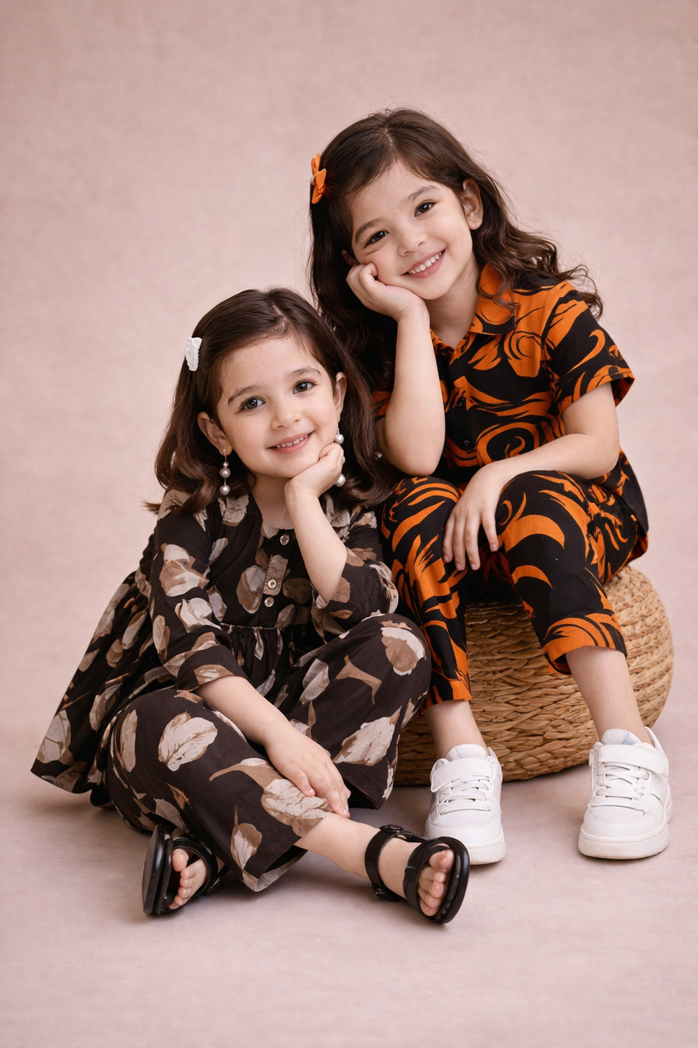 Image of Vasudha Fashion Hub Girls Casual Top Pant (BLACK)