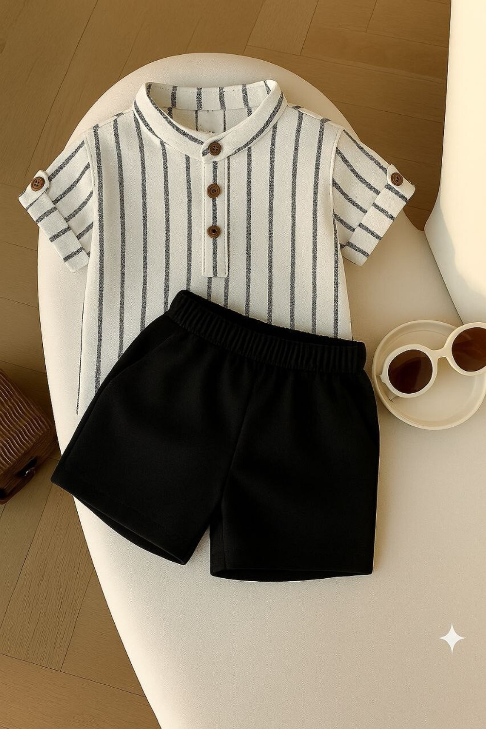 Image of Tiny Brezy Baby Boys & Baby Girls Party(Festive) Shirt Shorts (RIMZIM MULTY)