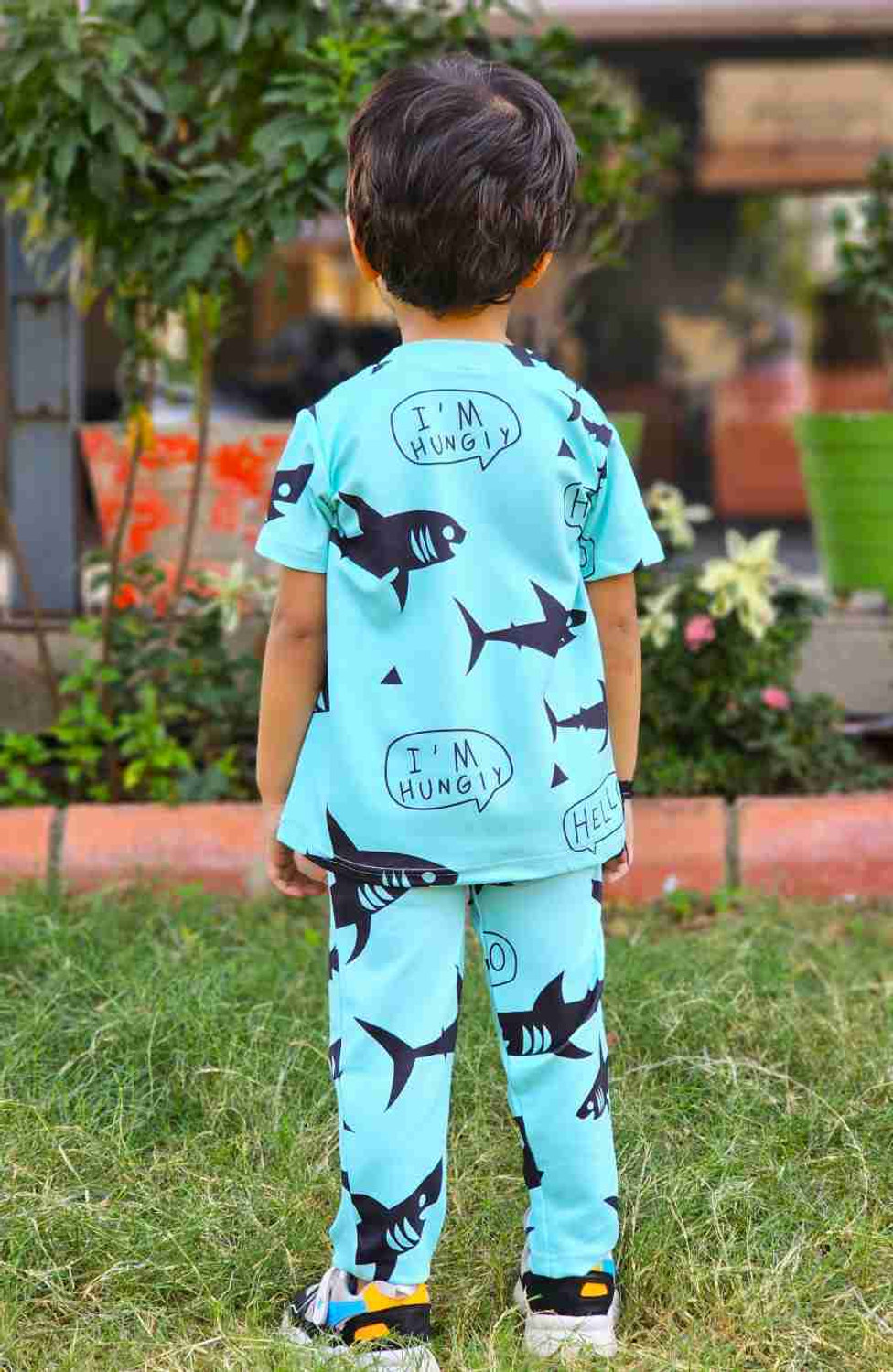 Image of Astylor Baby Boys & Baby Girls Casual T-shirt Trouser (Light Blue)