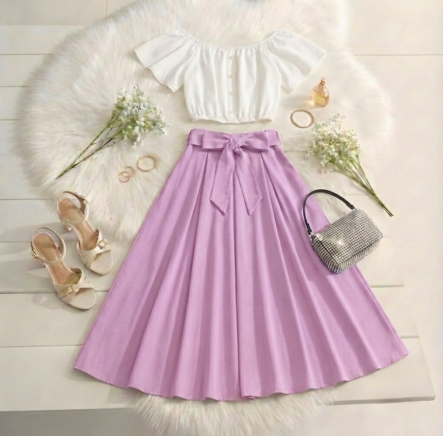 Anadiya Fashion Girls Party Top Skirt - Image 1