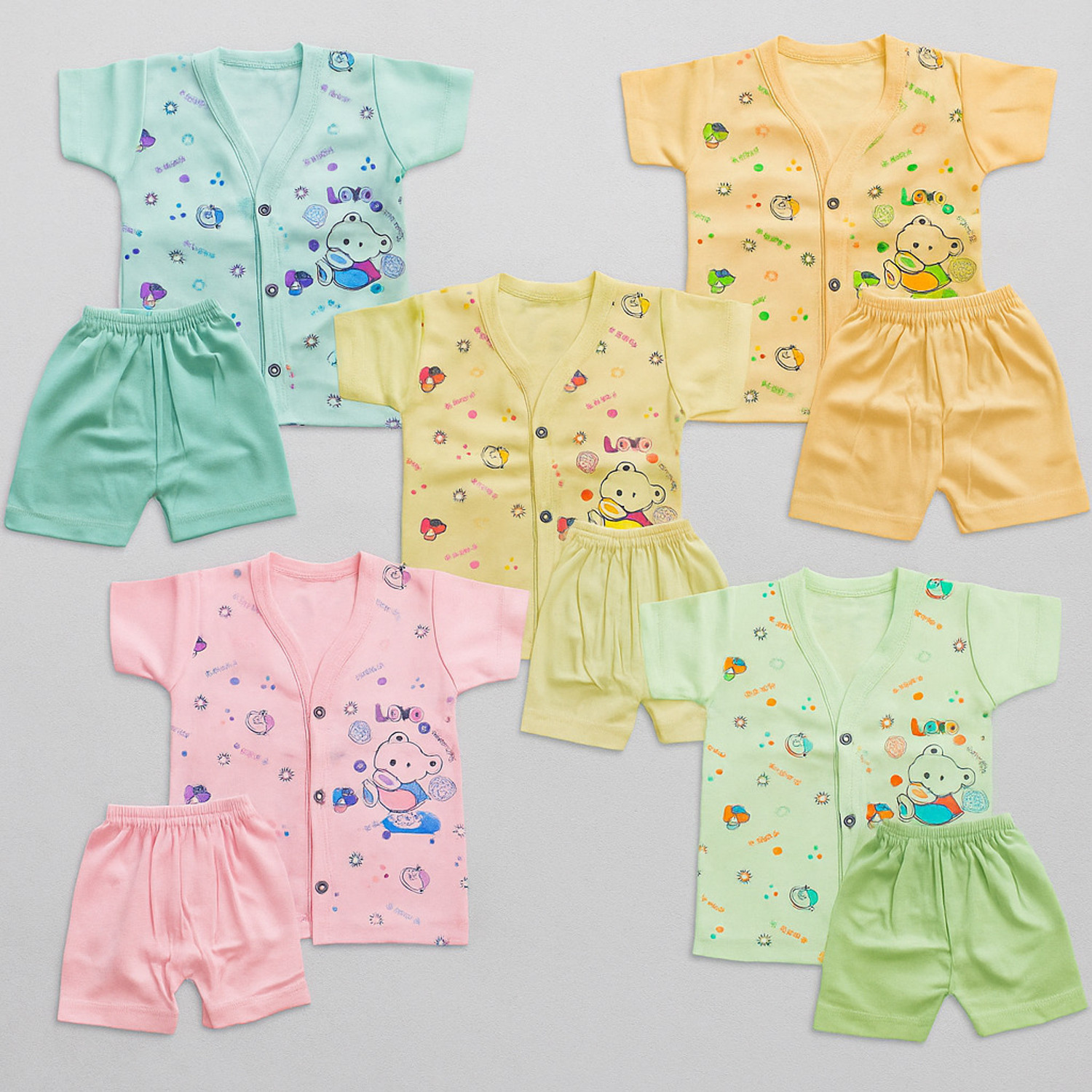 Image of KiddieKisses Baby Boys Casual T-shirt Shorts (MultiColour-2114)