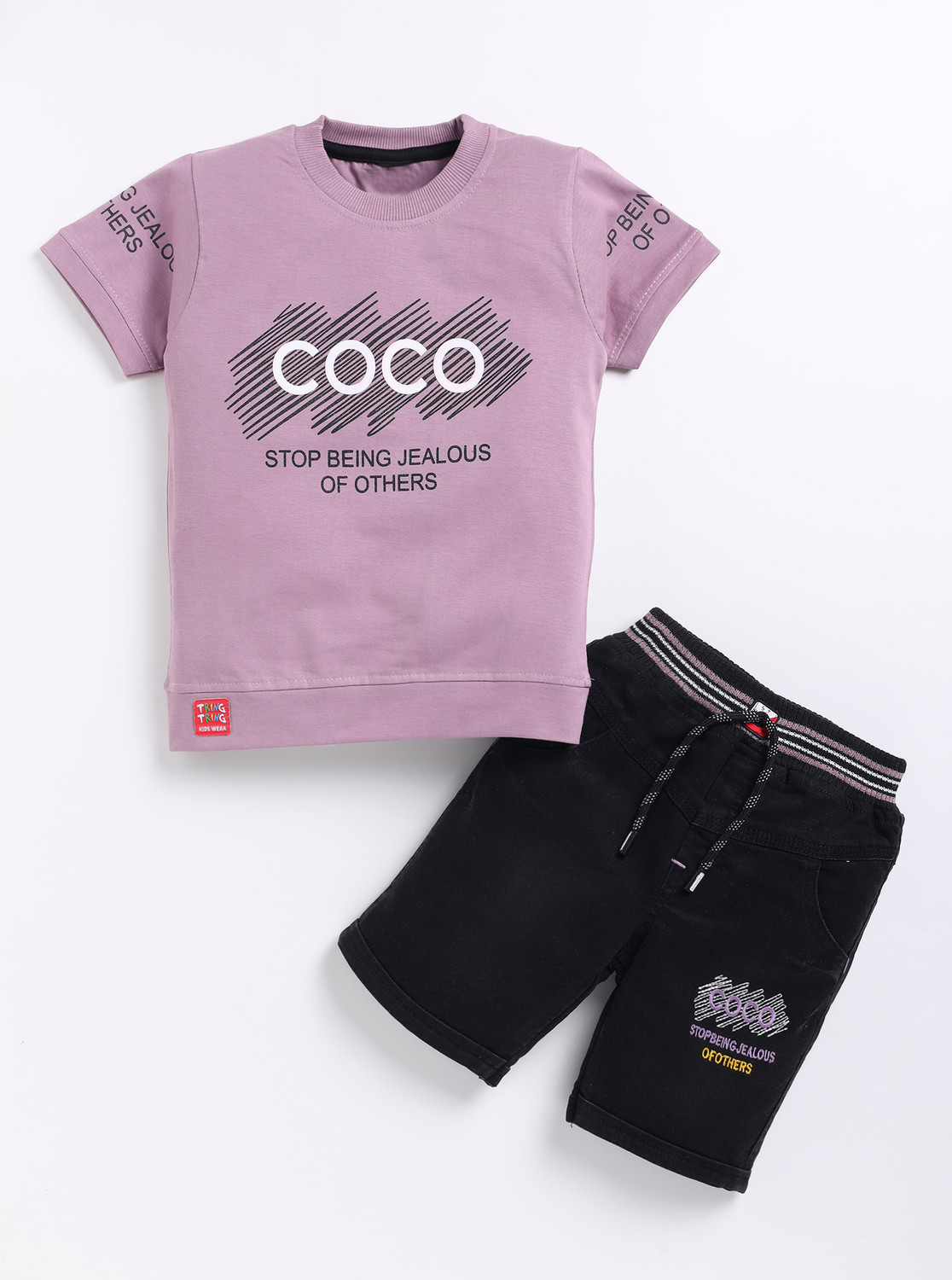 Image of ZADMUS Baby Boys Casual T-shirt Shorts (Brown)