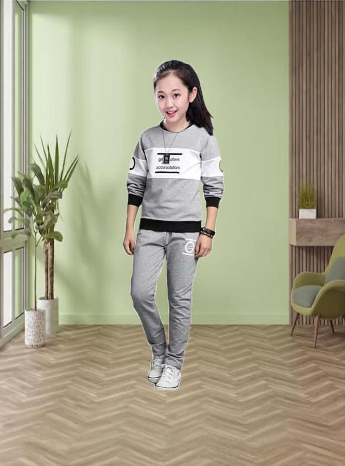 Image of Cute N Tight Baby Boys & Baby Girls Casual T-shirt Track Pants (Grey)