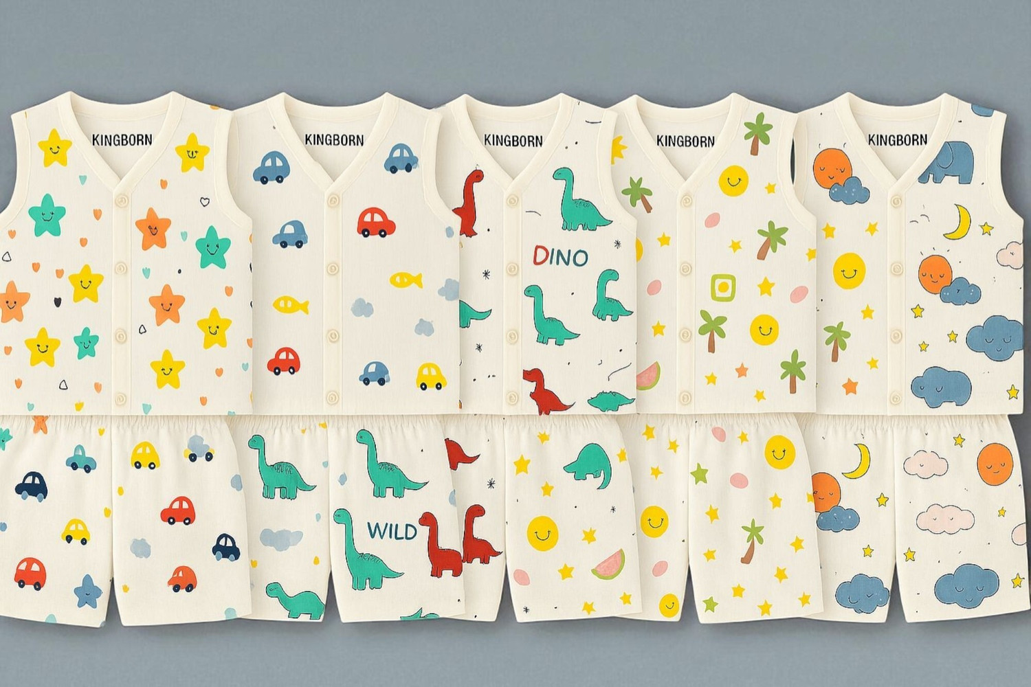 Image of MAHADEV SELECTION Baby Boys & Baby Girls Casual Top Shorts (Multicolor, Pack of 5)