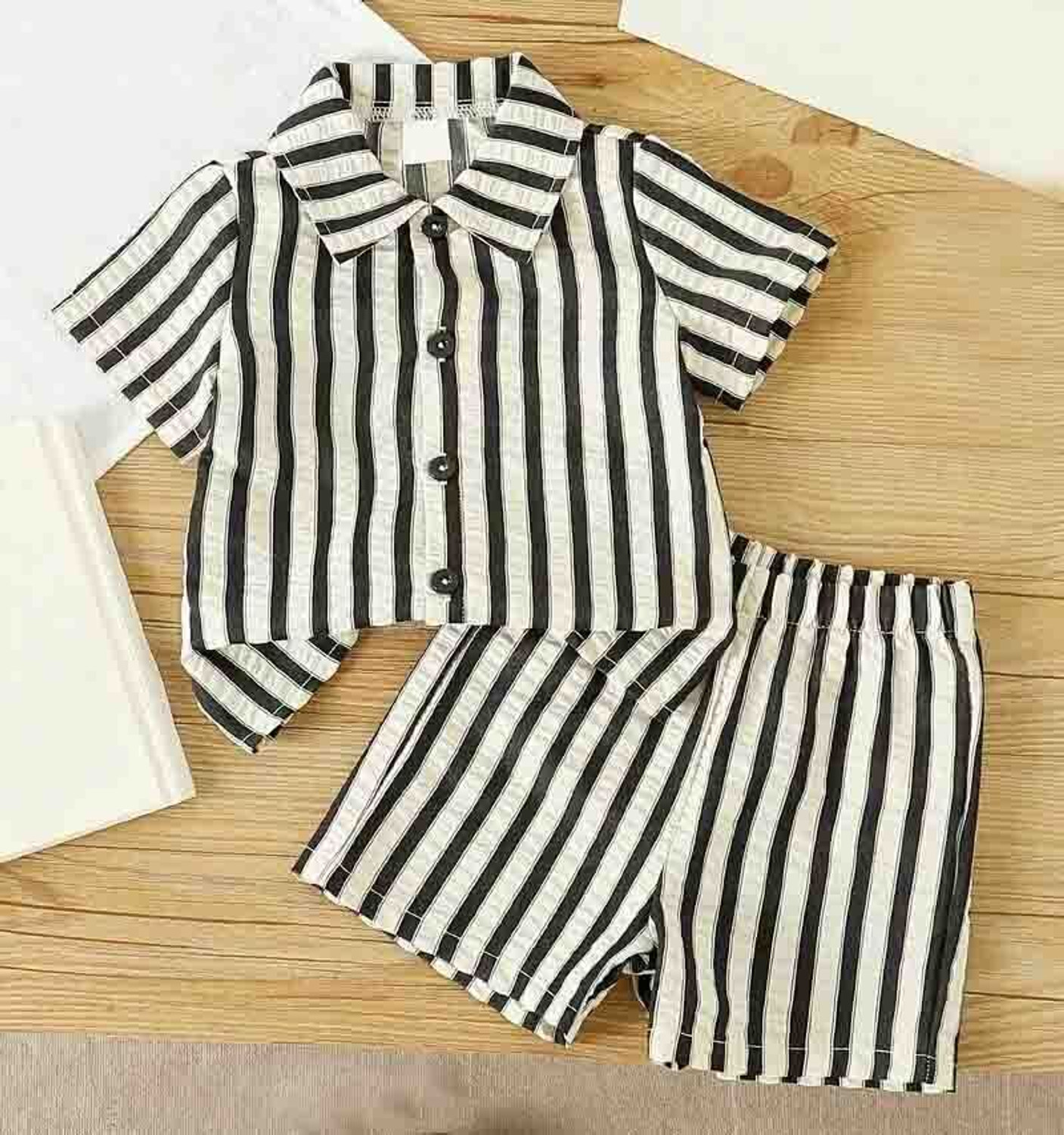 Image of Tiny Brezy Baby Boys & Baby Girls Party(Festive) Shirt Shorts (RIMZIM MULTY)