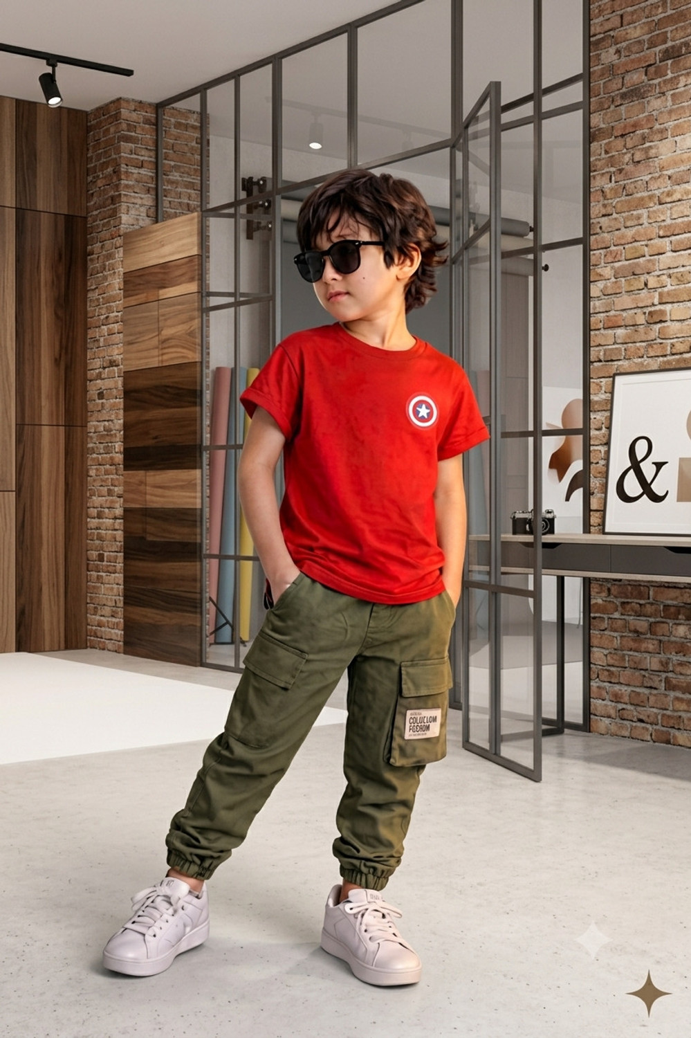 Image of Allkind Boys Casual Shirt Pant (Pink)