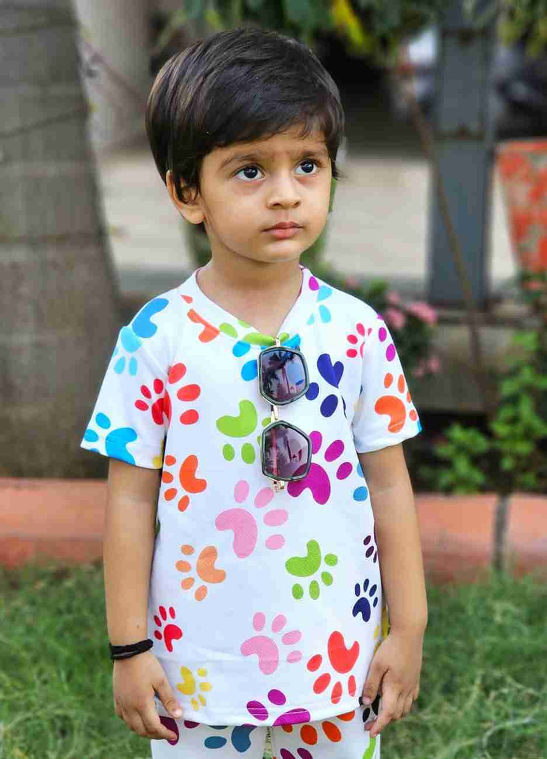 Image of Astylor Baby Boys & Baby Girls Casual T-shirt Trouser (White)