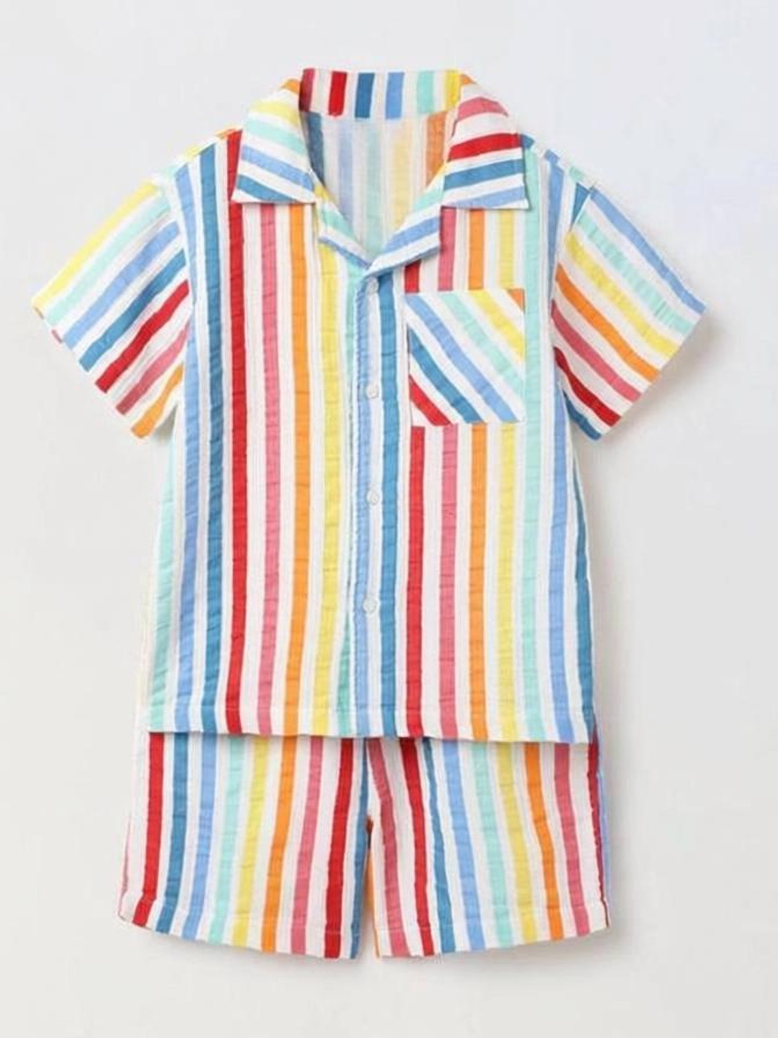 Image of Tiny Brezy Baby Boys & Baby Girls Party(Festive) Shirt Shorts (RIMZIM MULTY)