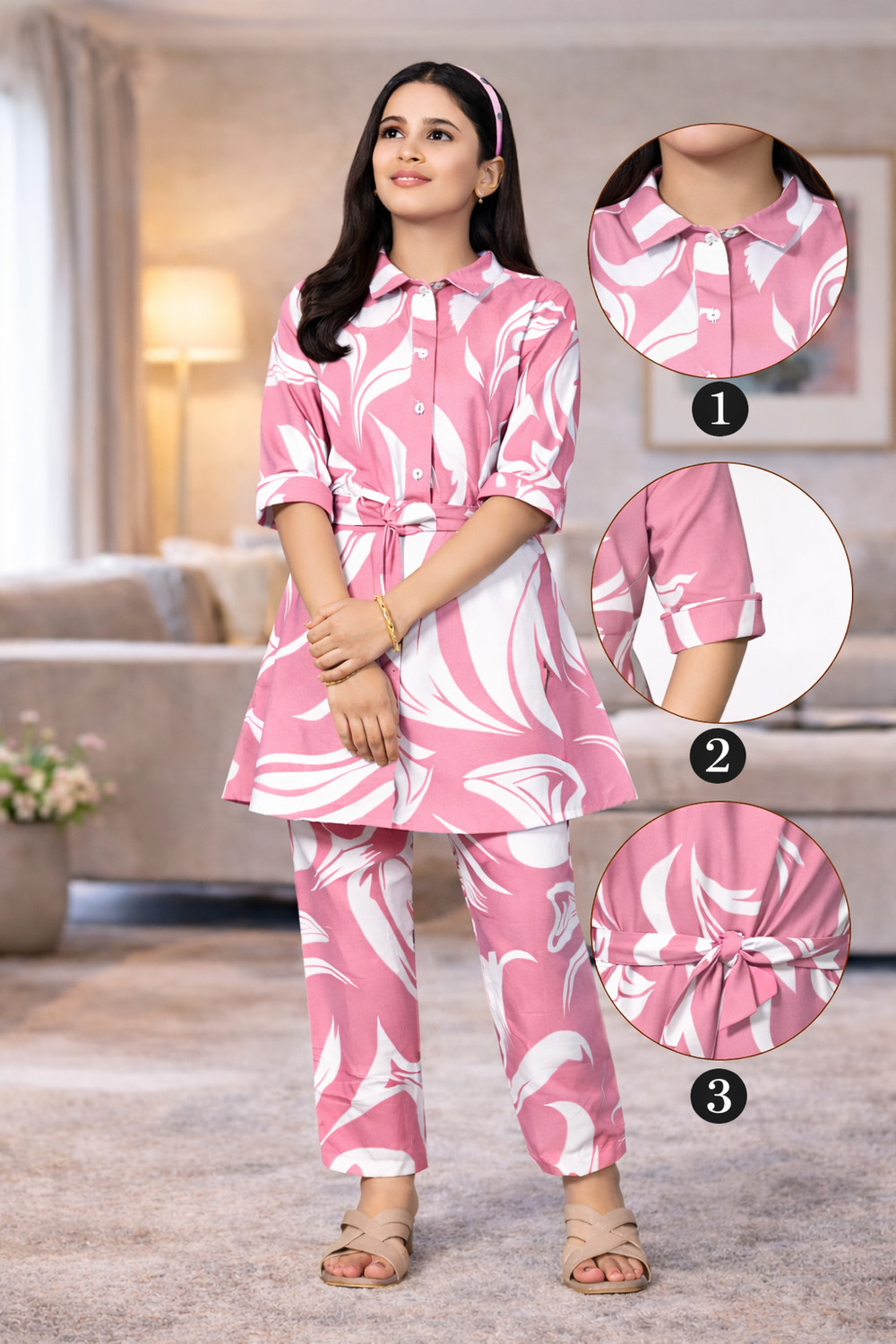 Image of Anadiya Fashion Girls Party(Festive) Pant Top (Auqa Blue)
