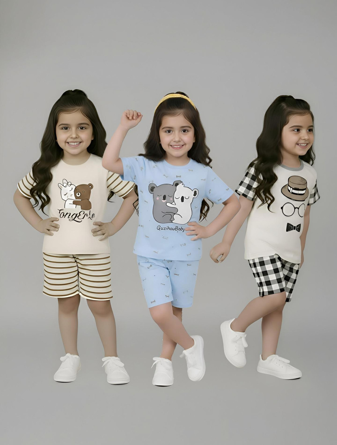 Image of Vasudha Fashion Hub Girls Casual Top Pant (BLACK)