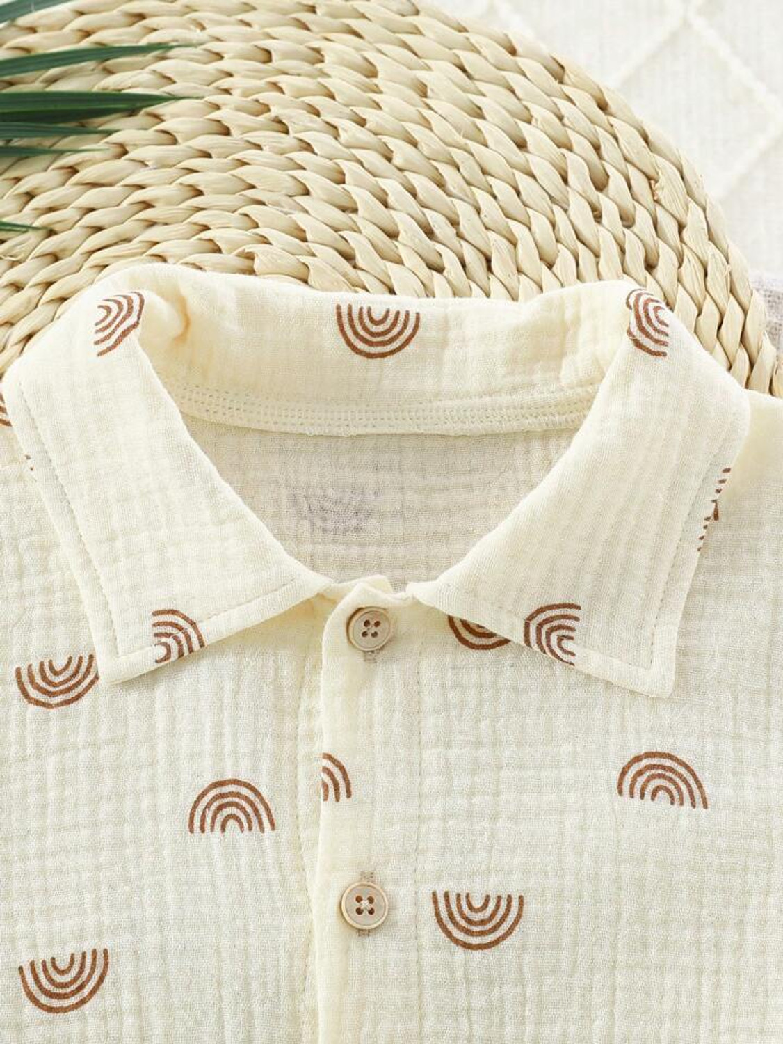Image of The Fashion Prime Boys Party(Festive) Shirt Shorts (Cream 1)