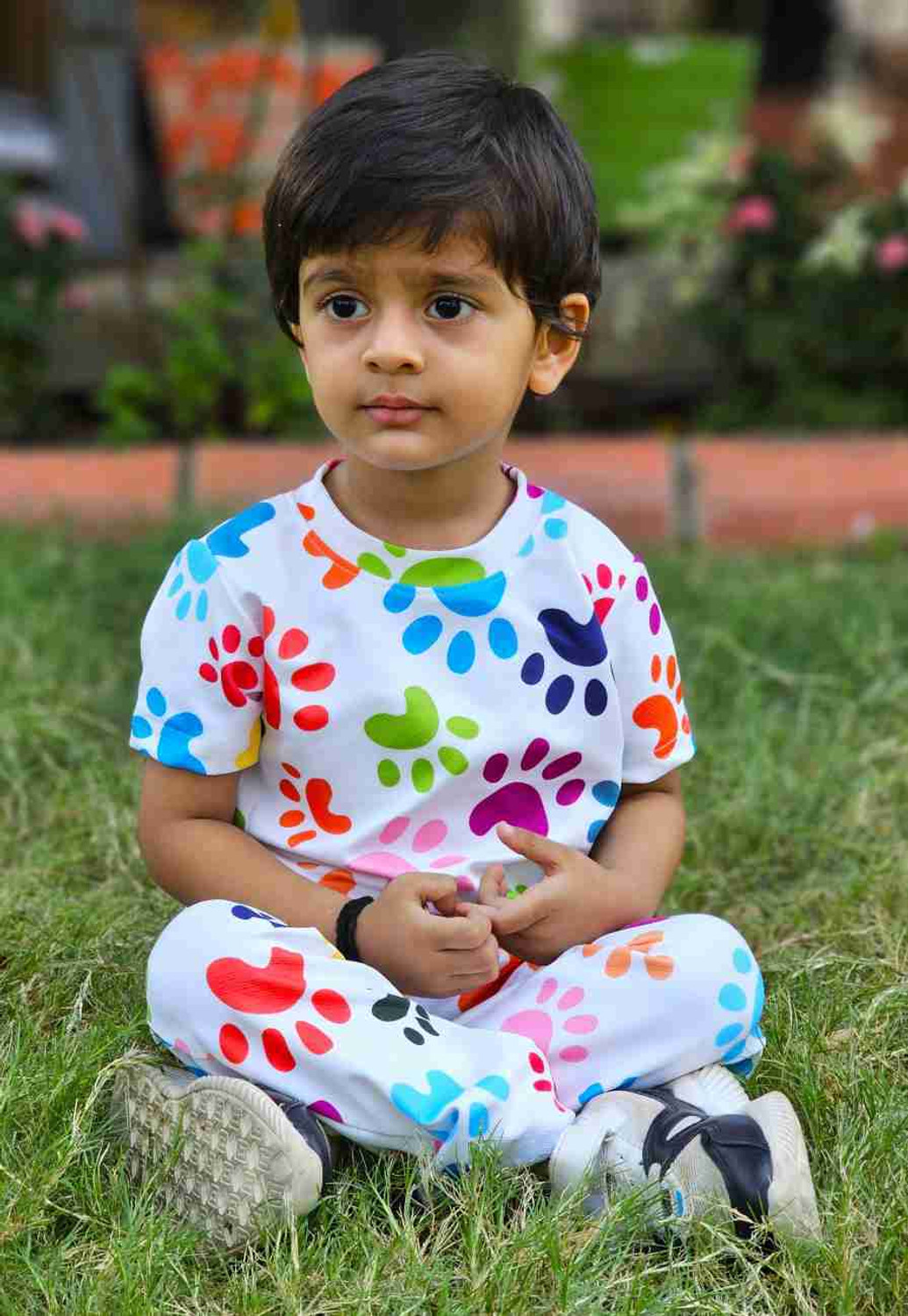 Image of Astylor Baby Boys & Baby Girls Casual T-shirt Trouser (White)