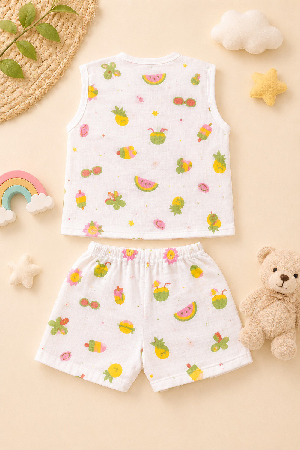 Image of MAHADEV SELECTION Baby Boys & Baby Girls Casual Top Shorts (Multicolor, Pack of 5)