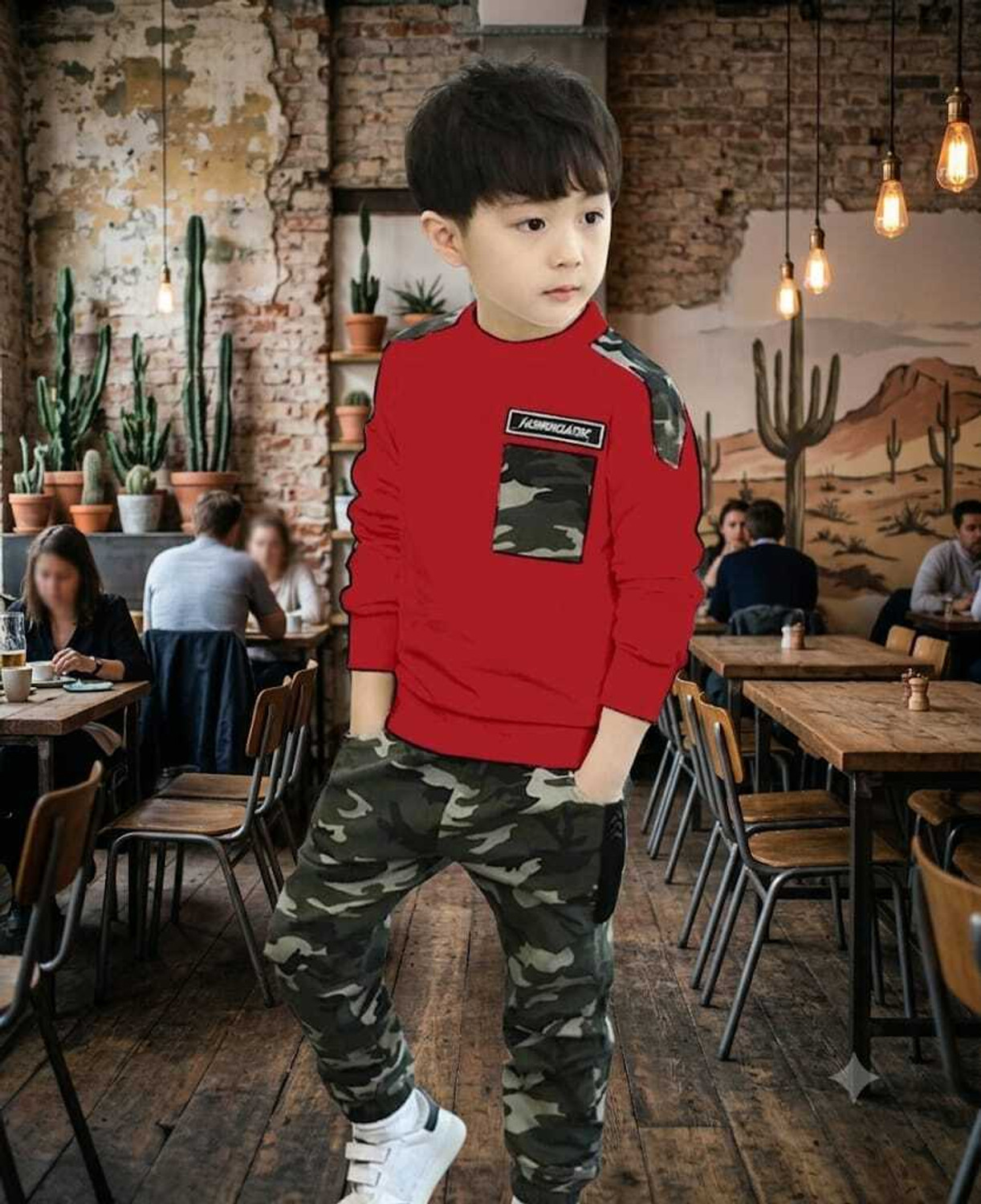 Image of The Fashion Prime Boys Party(Festive) Shirt Shorts (Cream 1)
