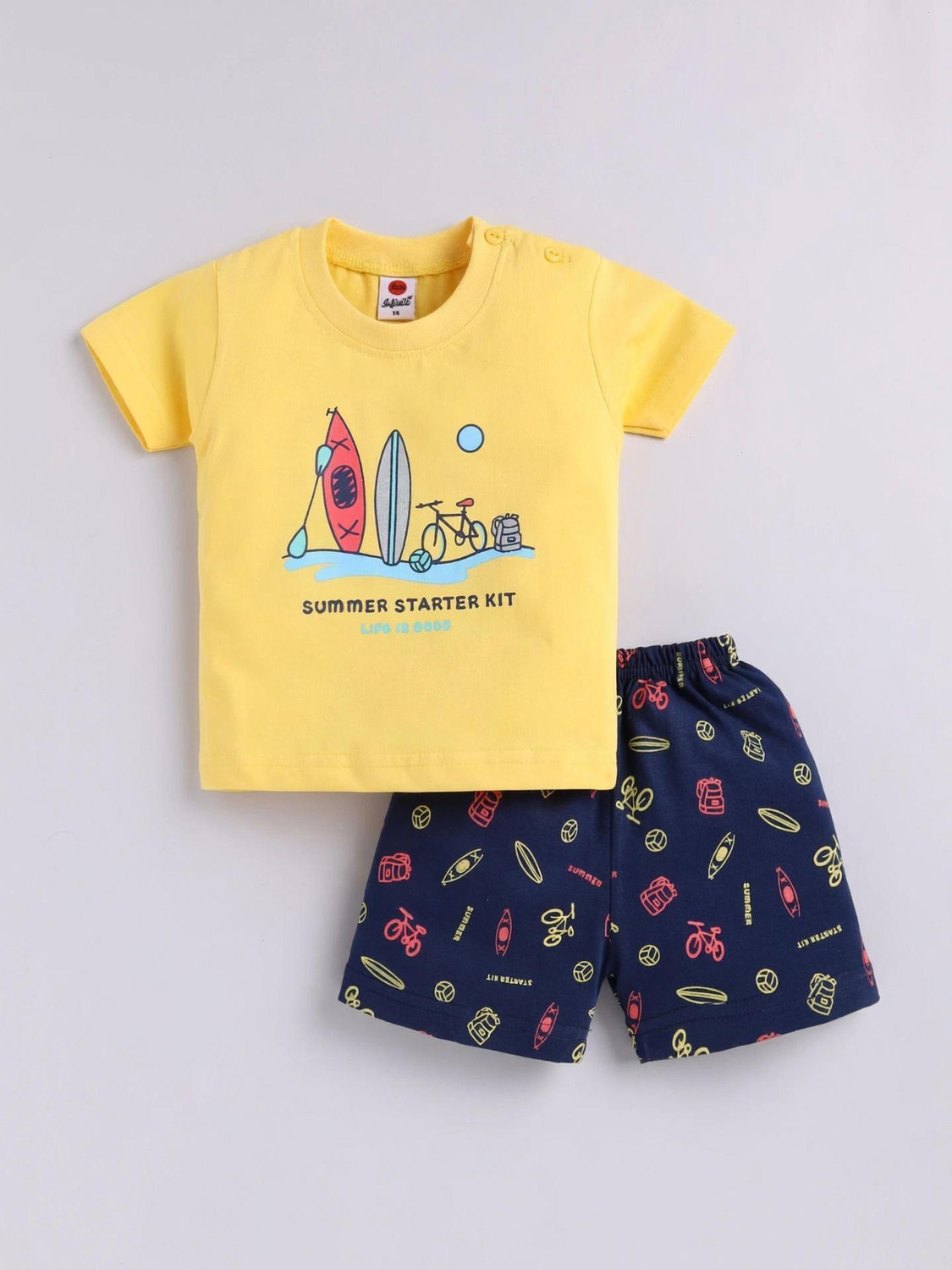 Image of KiddieKisses Baby Boys Casual T-shirt Shorts (MultiColour-2114)