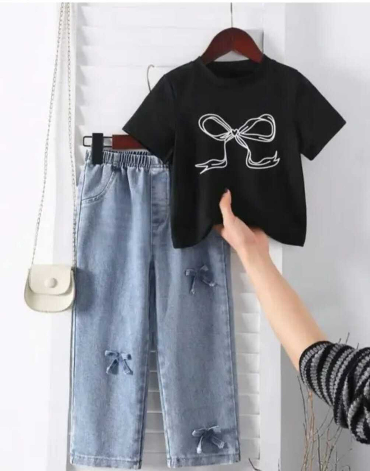 Image of DRITI Baby Girls Casual T-shirt Jeans (SKY BLUE)