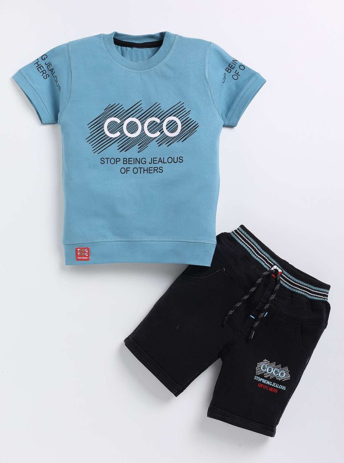 Image of ZADMUS Baby Boys Casual T-shirt Shorts (Brown)