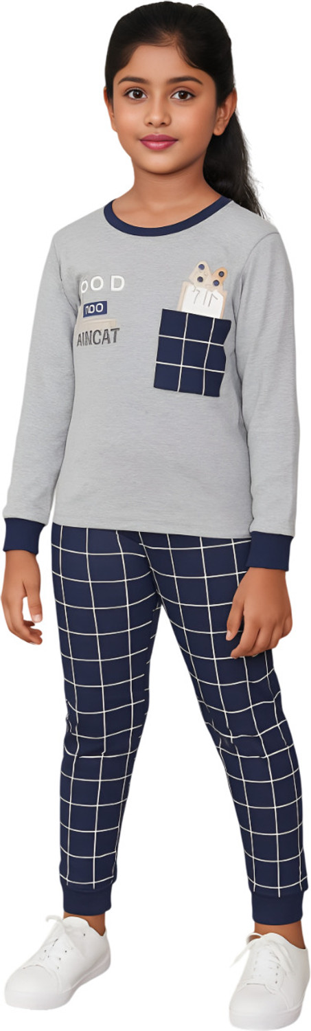 Image of Cute N Tight Baby Boys & Baby Girls Casual T-shirt Track Pants (Grey)