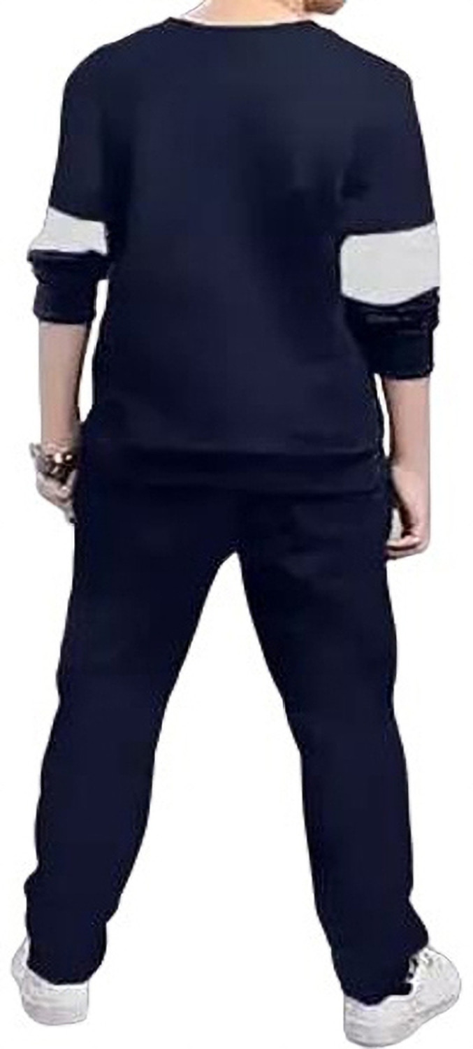 Image of Cute N Tight Baby Boys & Baby Girls Casual T-shirt Track Pants (Navy)