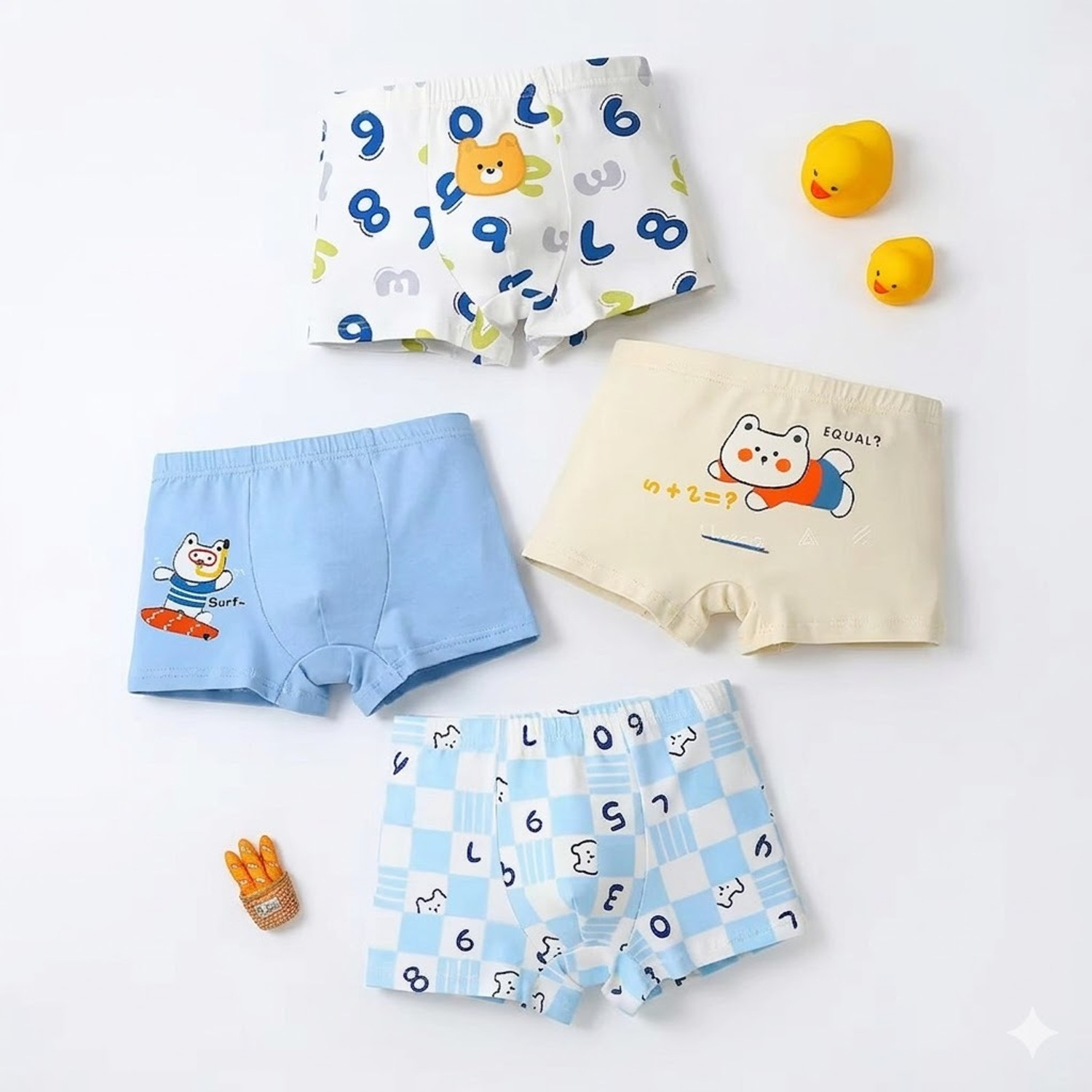 Image of Kids Basket Brief For Boys (Multicolor Pack of 8)