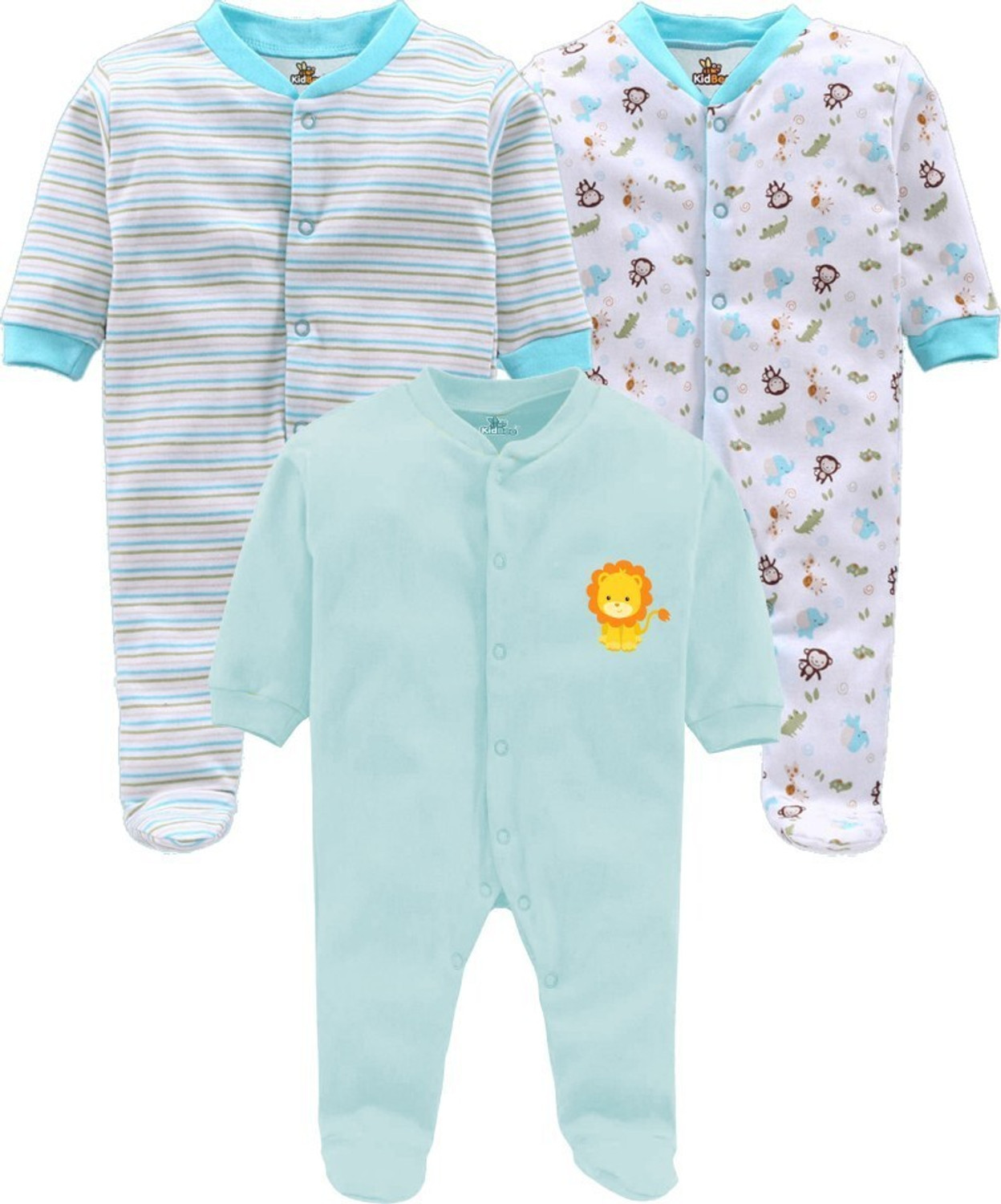 Image of noorclothing Romper For Baby Boys & Baby Girls Casual Printed Cotton Blend (Yellow, Pack of 1)