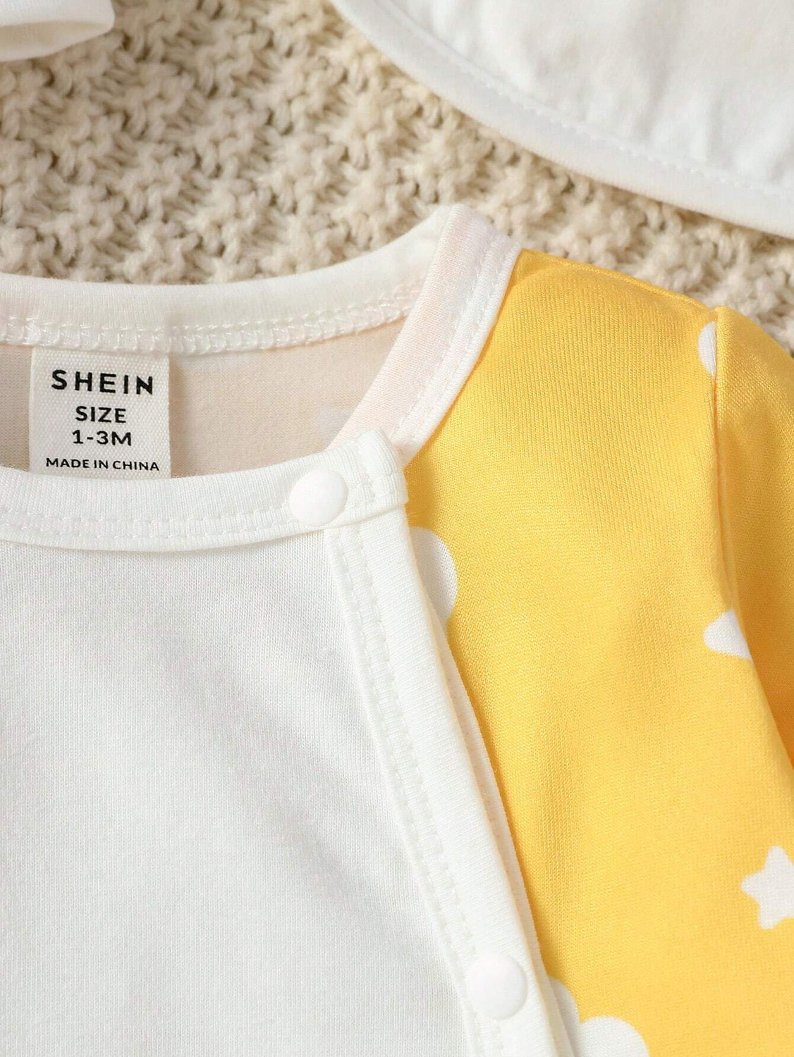 Image of noorclothing Romper For Baby Boys & Baby Girls Casual Printed Cotton Blend (Yellow, Pack of 1)