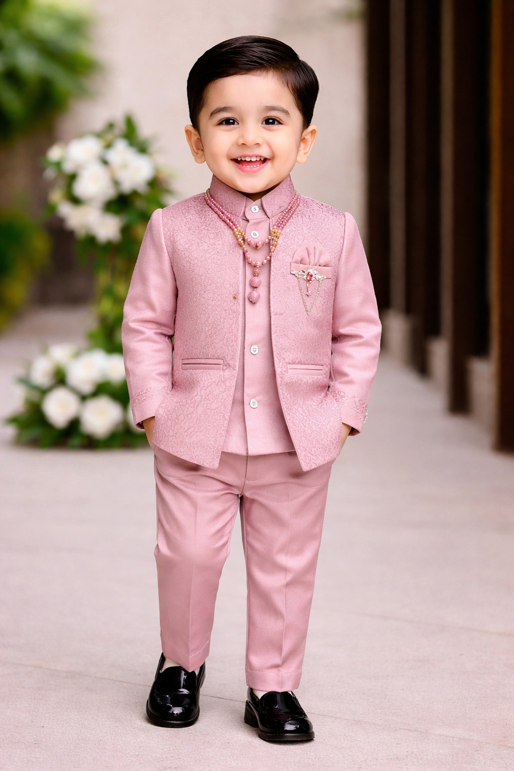Image of Akshita trading Boys Festive & Party, Wedding Blazer and Pant Set (Dark Blue Pack of 1)