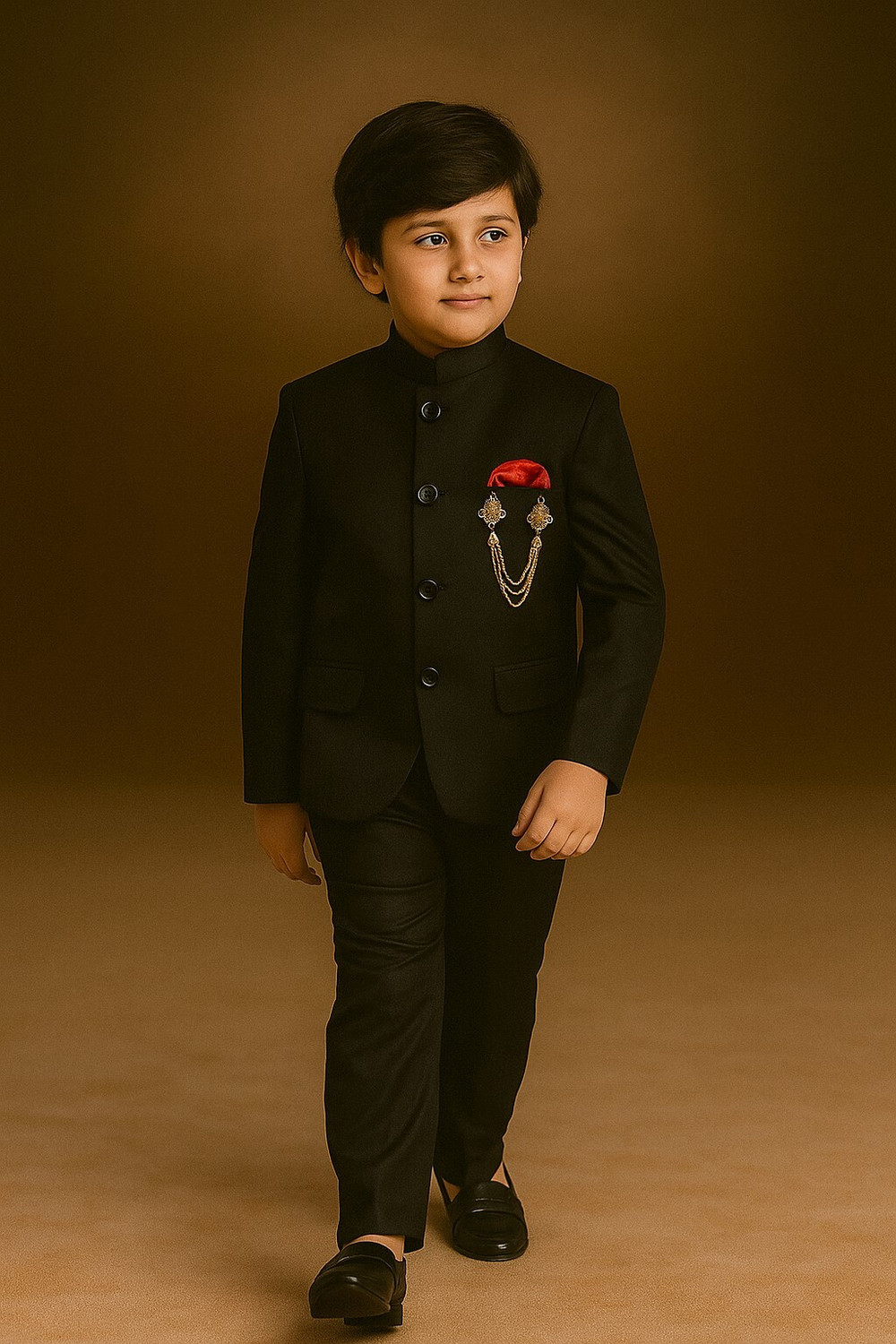 Image of Akshita trading Boys Festive & Party, Wedding Blazer and Pant Set (Dark Blue Pack of 1)