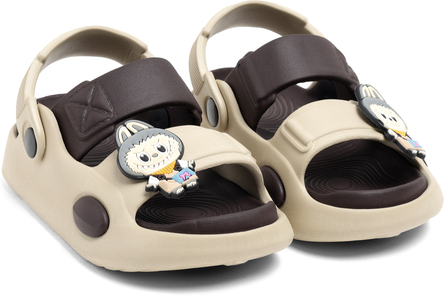 Image of Rizona Goofy Sling Back Clogs For Boys & Girls (Beige , 2.5-3 Years)