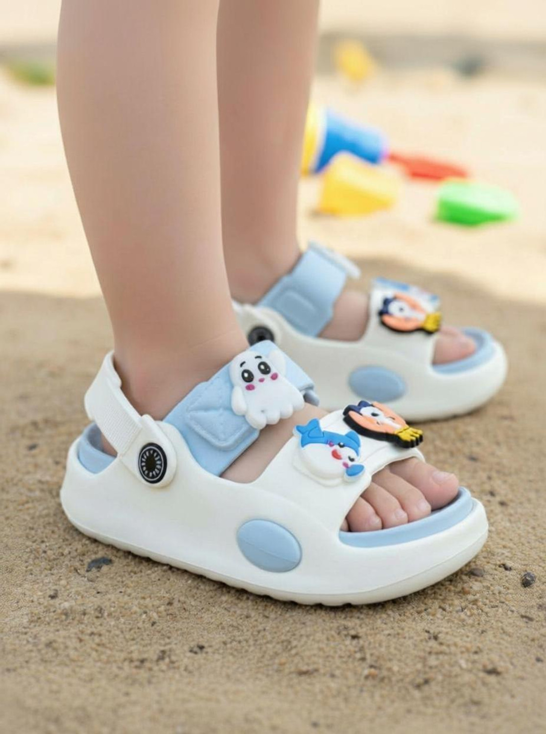 Image of Rizona Goofy Sling Back Clogs For Boys & Girls (Beige , 2.5-3 Years)