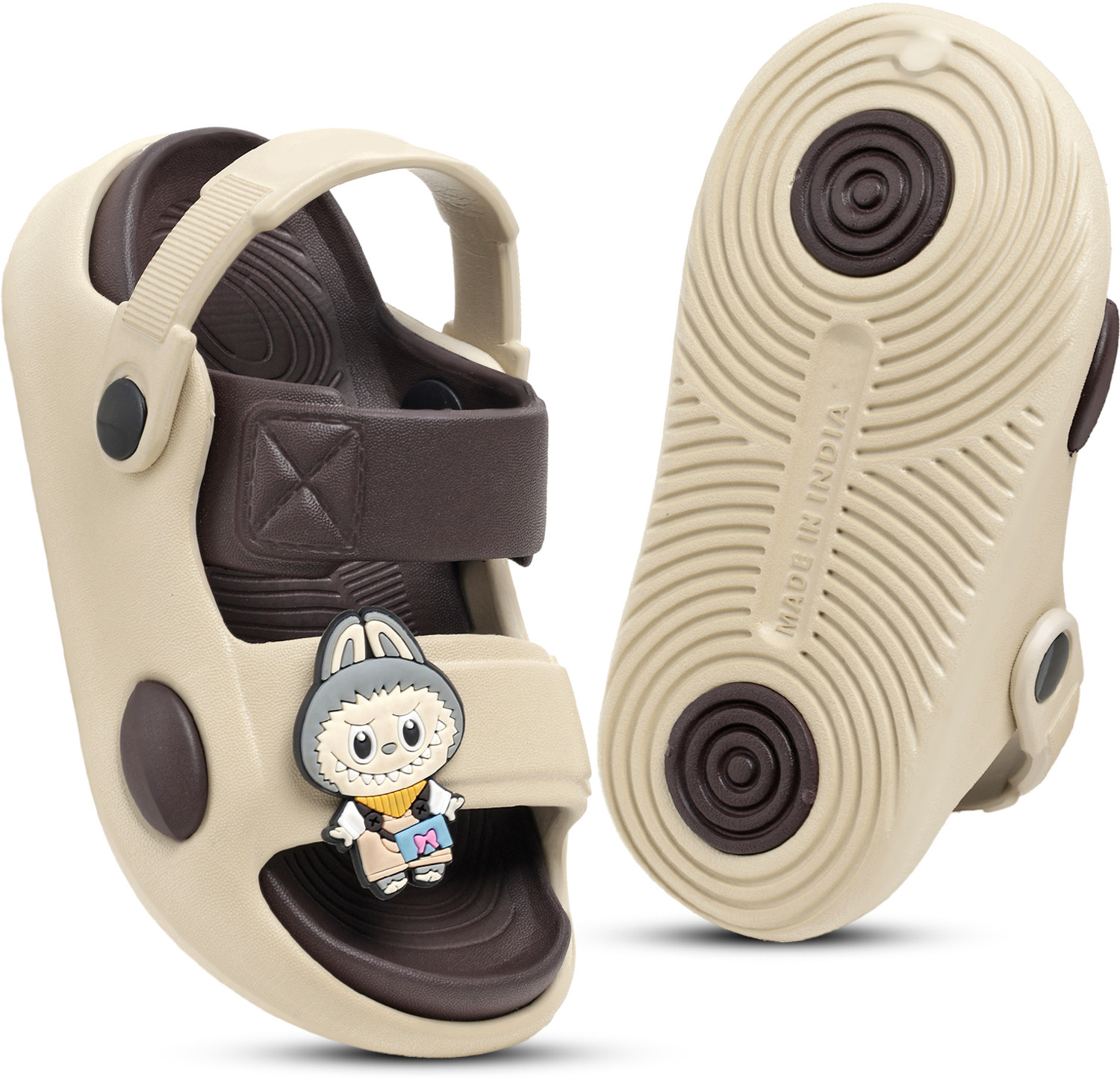 Image of Rizona Goofy Sling Back Clogs For Boys & Girls (Beige , 2.5-3 Years)