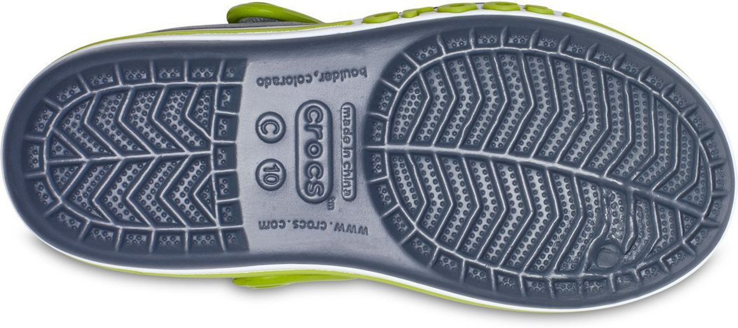 Image of CROCS Velcro Strappy Sandals For Boys & Girls (Grey , 6-9 Months)