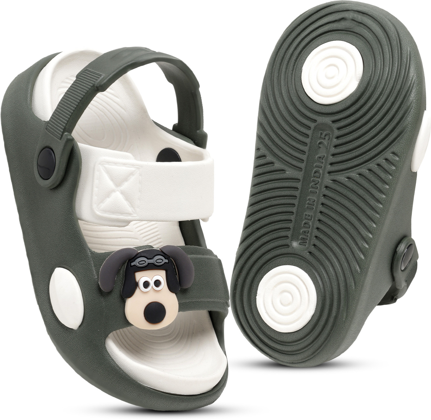 Image of Rizona Goofy Sling Back Clogs For Boys & Girls (Dark Green , 2-2.5 Years)