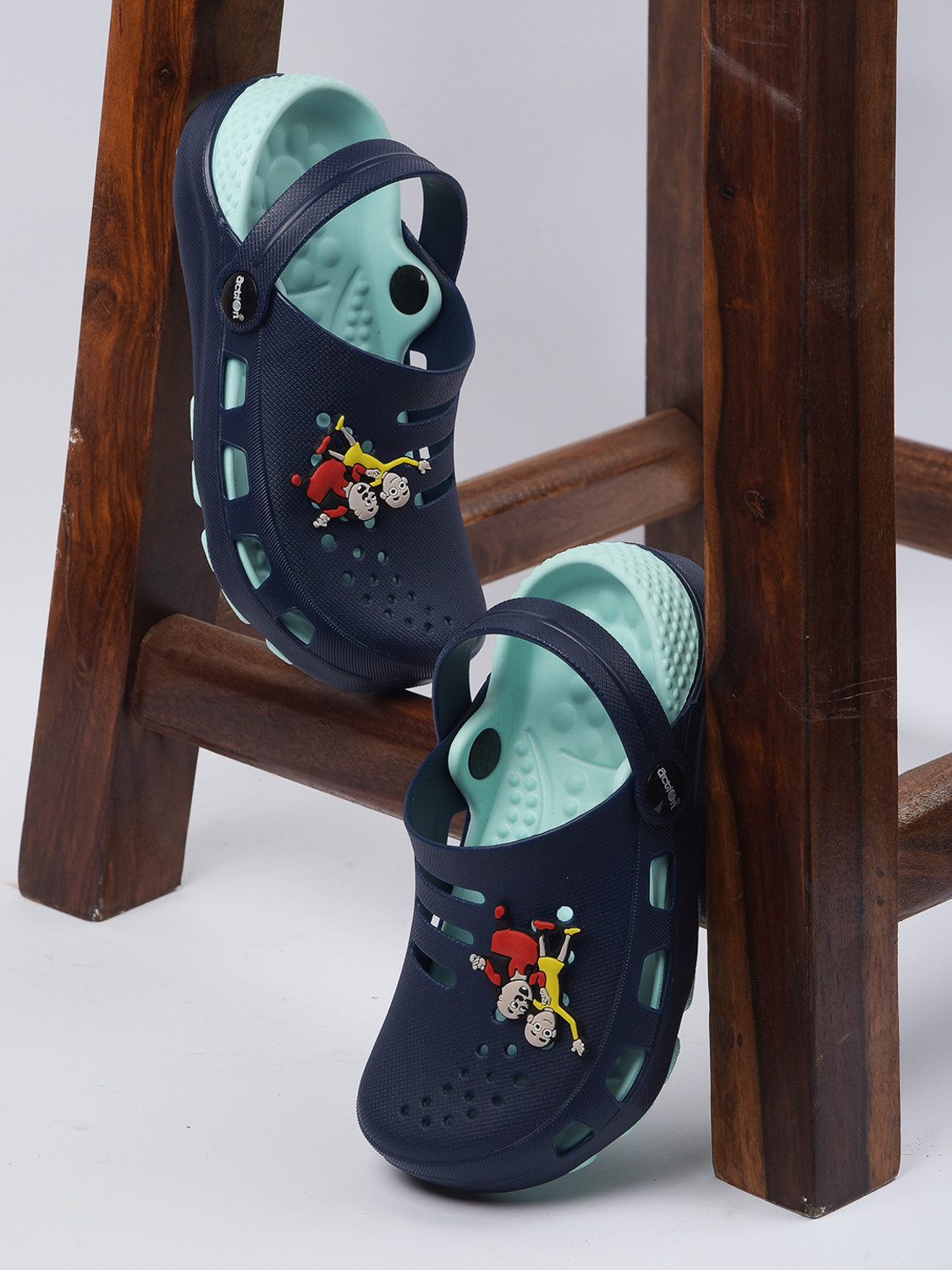 Image of Action Plus Motu Patlu Slip-on Clogs For Boys & Girls (Blue , 6-7 Years)
