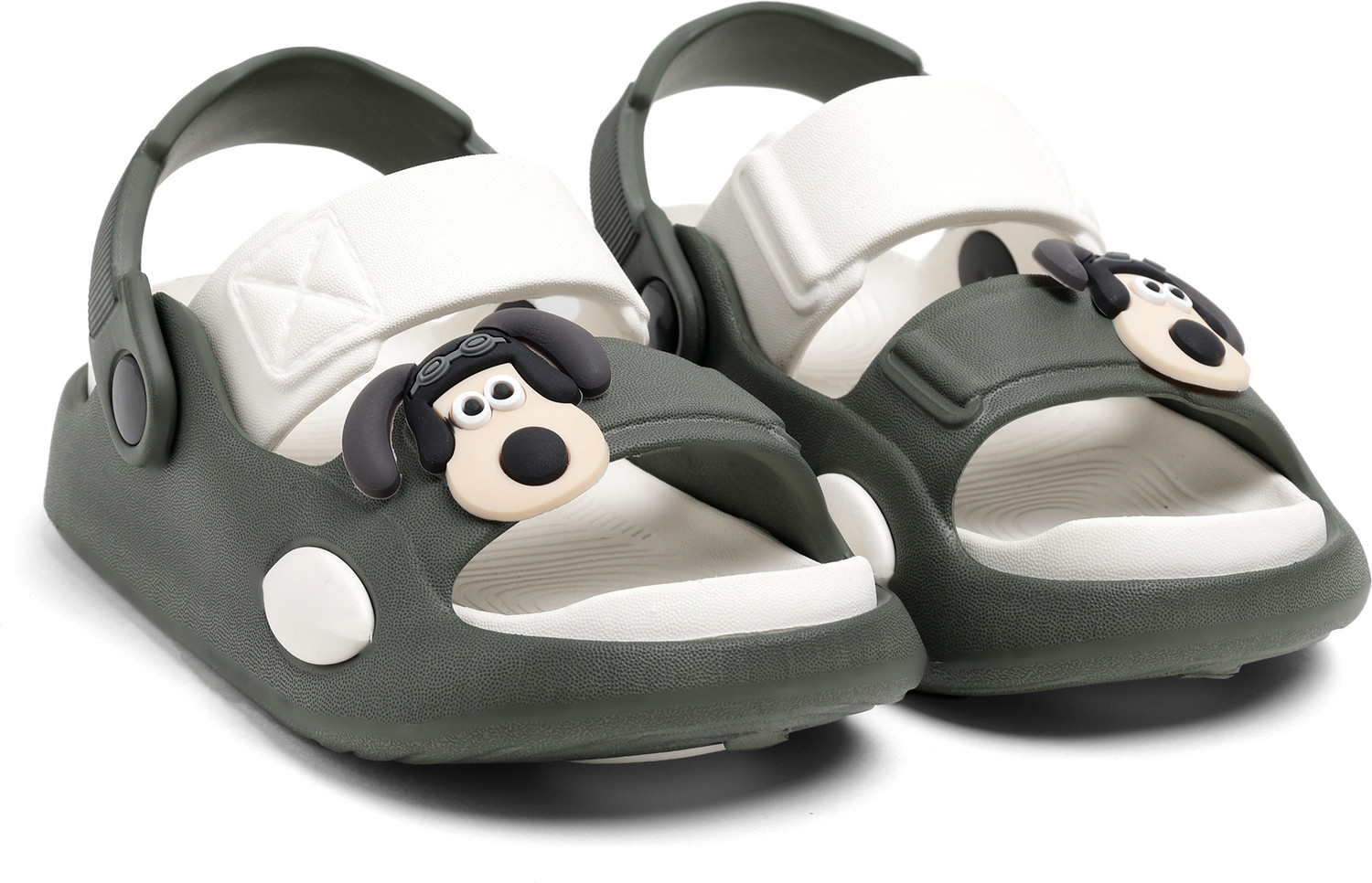 Image of Rizona Goofy Sling Back Clogs For Boys & Girls (Dark Green , 2-2.5 Years)