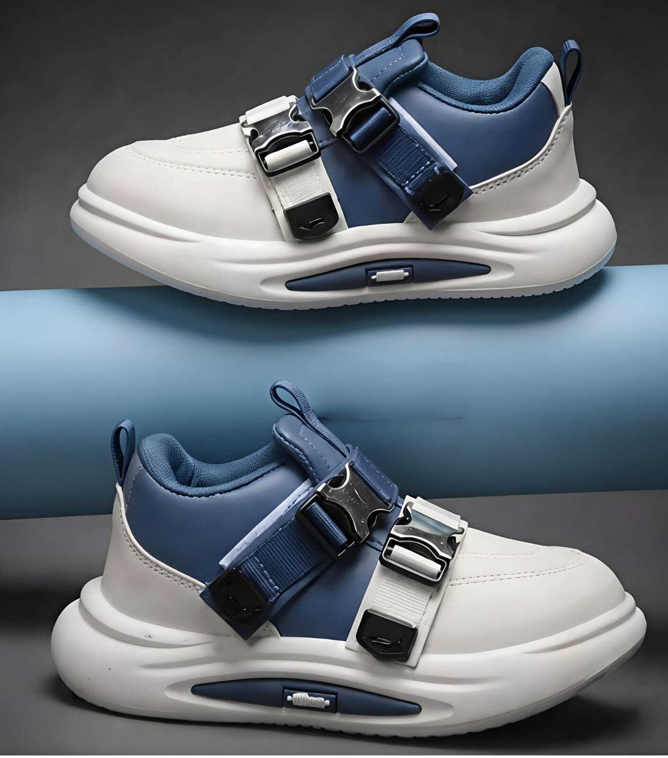 Image of FEETWELL Velcro Sneakers For Boys & Girls (Blue, 5-6 Years)