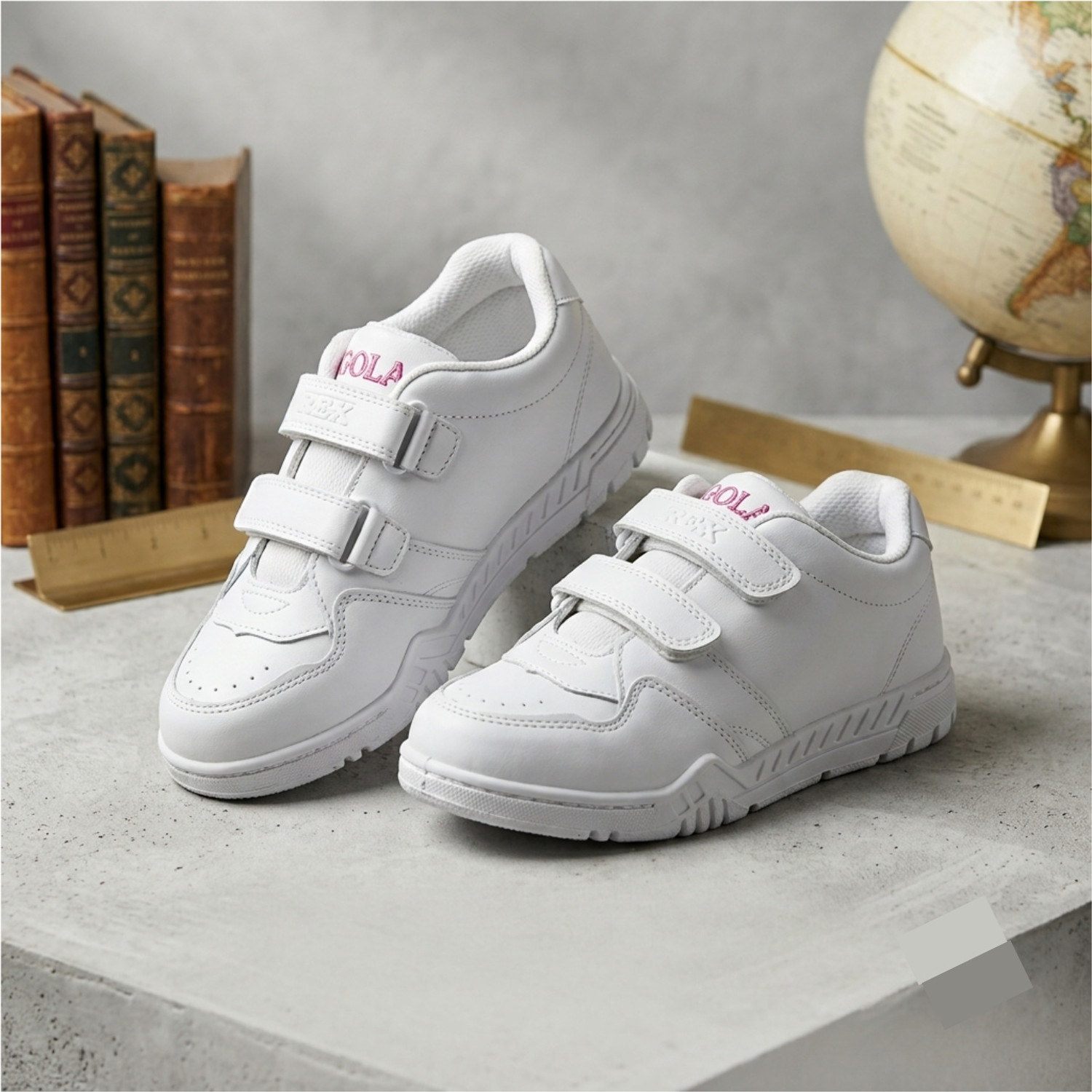 Image of Shoegears Velcro School Shoes For Boys & Girls (Black, 11-12 Years)